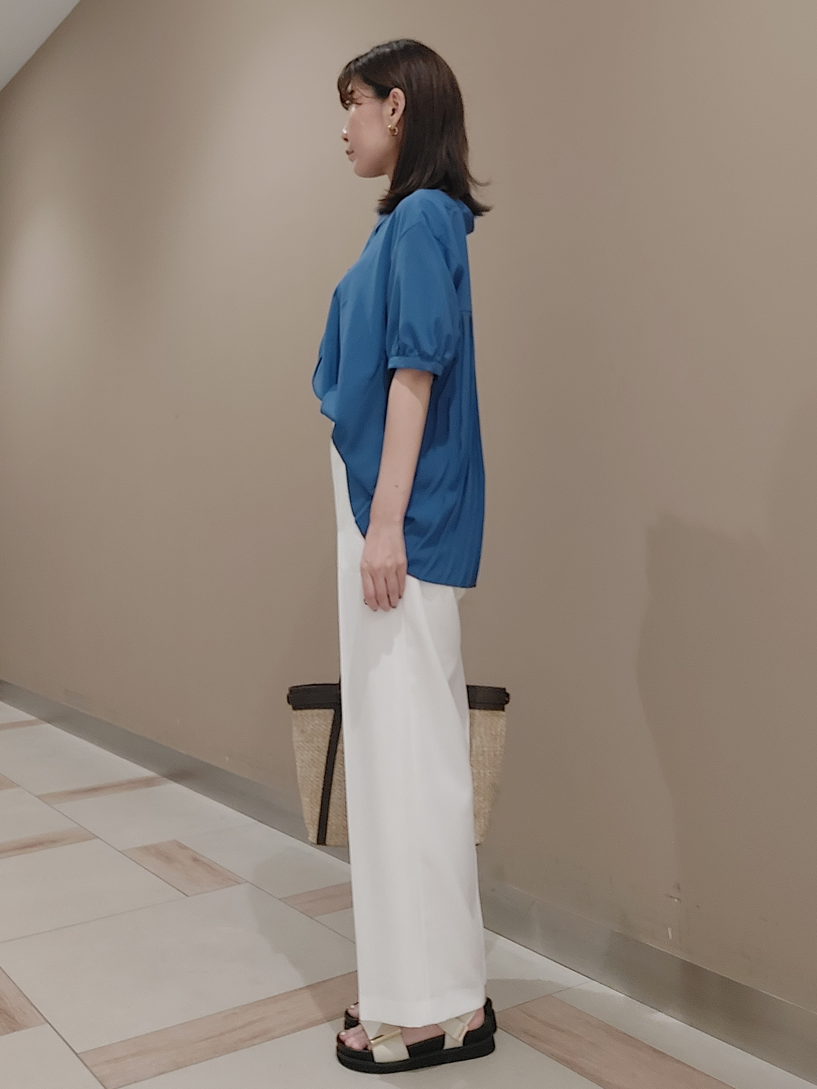 saiさんの「Reflect｜【手洗い可】異素材ドッキングブラウス」を使ったコーディネート