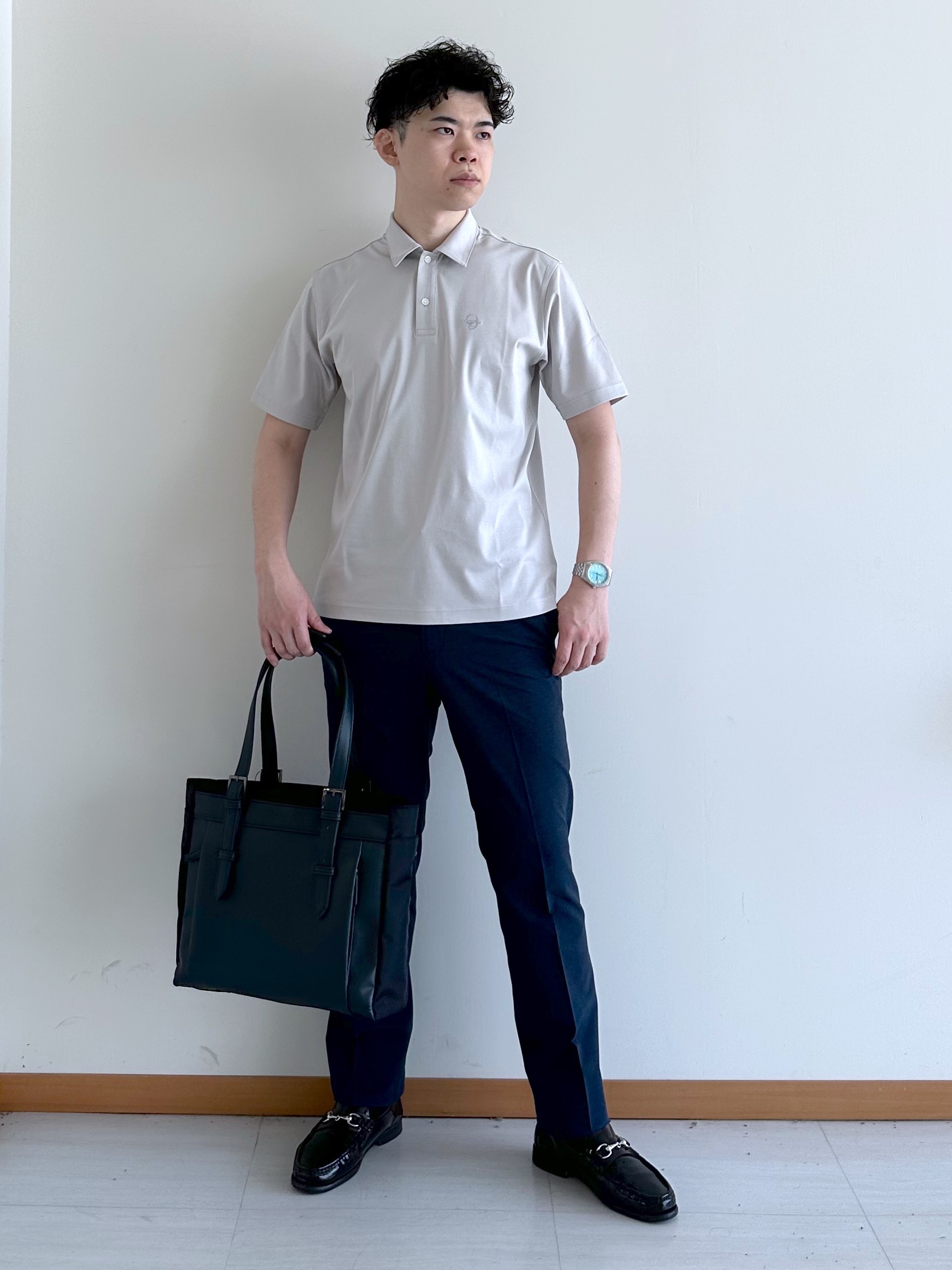 イッシーさんの「TAKEO KIKUCHI｜【抗菌防臭】COOL DOTS（R）ドビープリント ジャケット」を使ったコーディネート