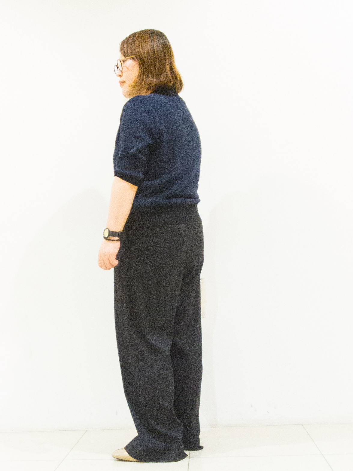 takedaさんの「UNTITLED｜【バイカラー】衿付きシャツ風ニット」を使ったコーディネート