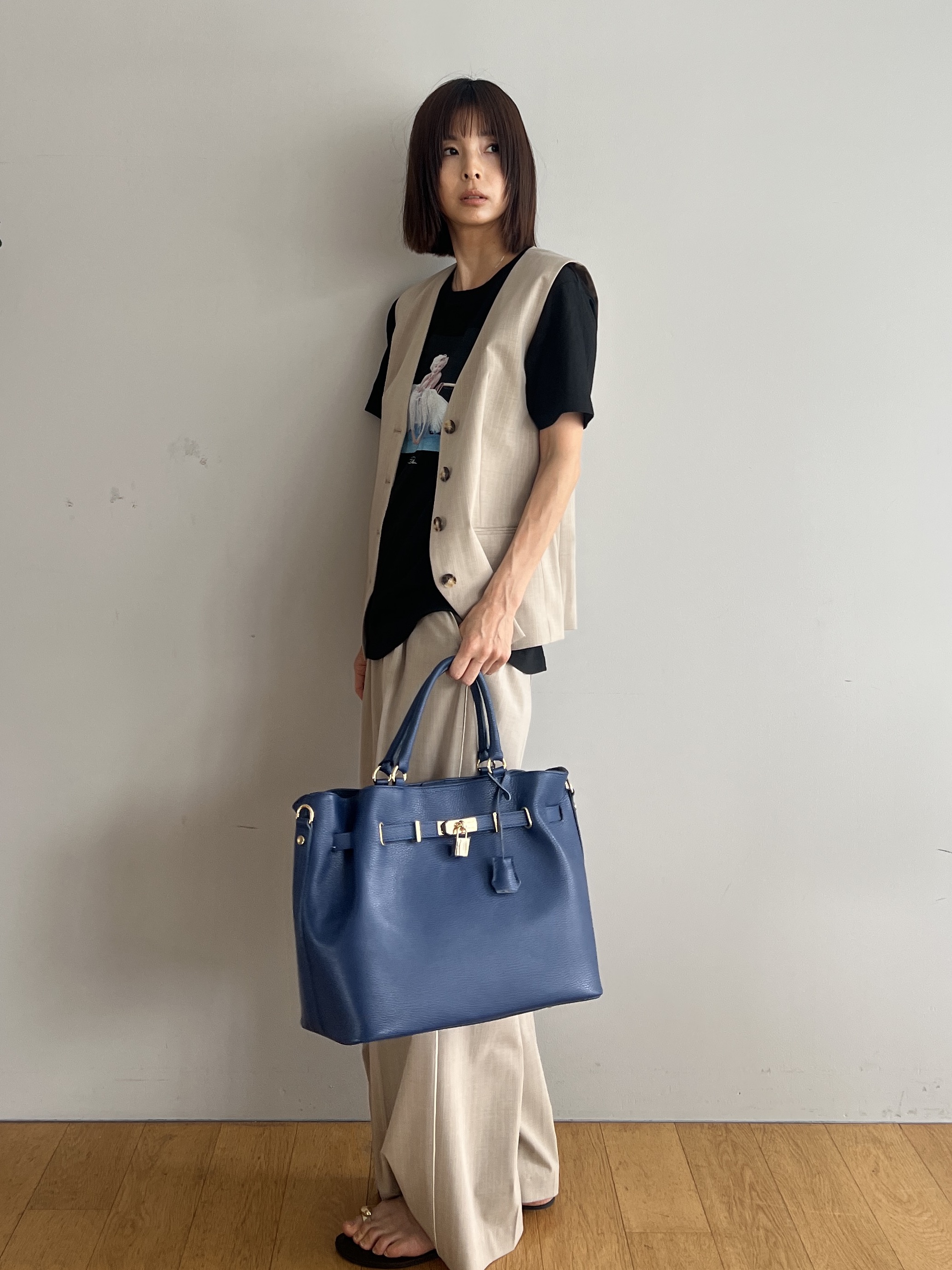 misaさんの「DRESSTERIOR｜【セットアップ可/ウォッシャブル】セットアップストライプジレ」を使ったコーディネート