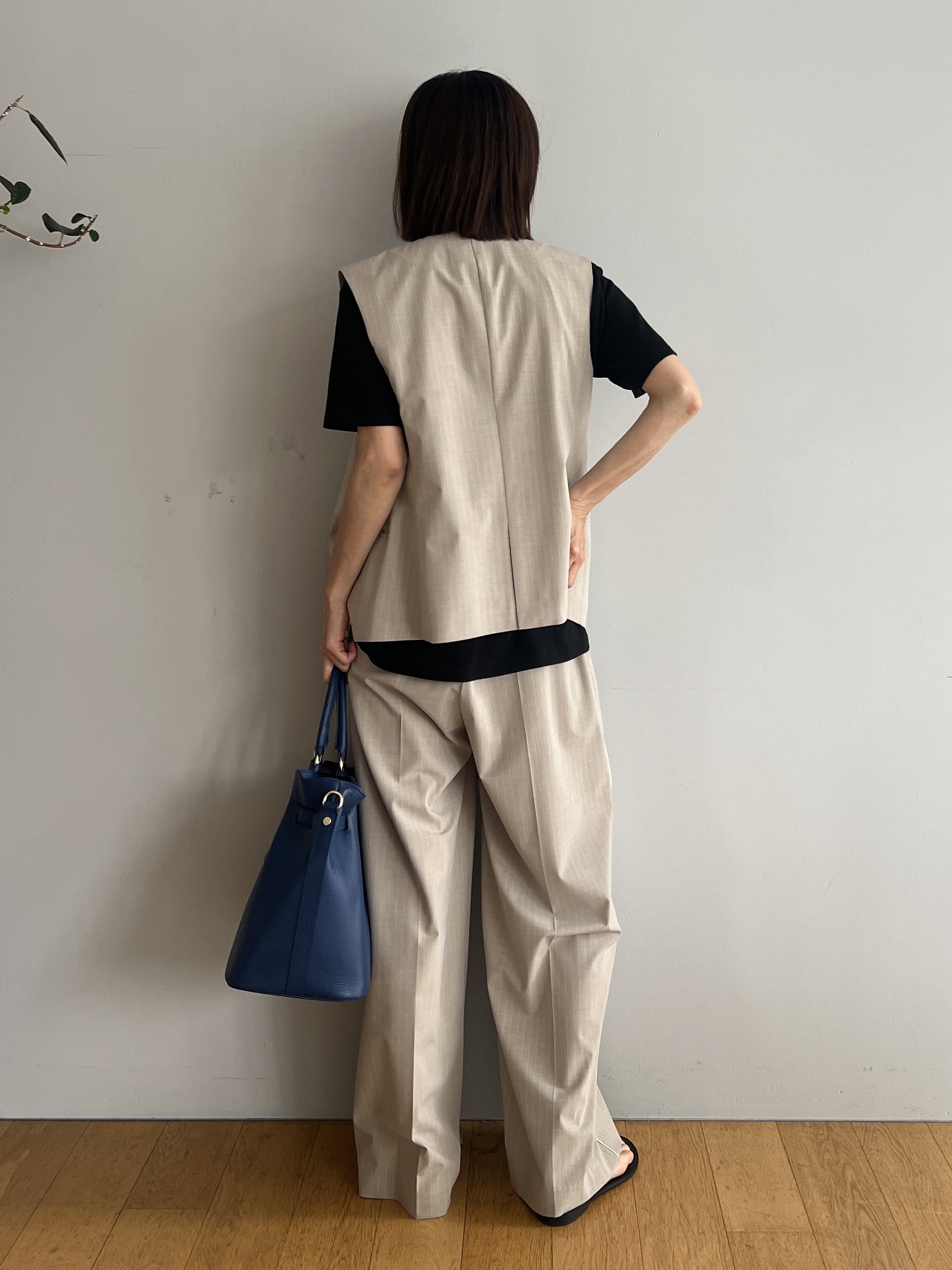 misaさんの「DRESSTERIOR｜【セットアップ可/ウォッシャブル】セットアップストライプジレ」を使ったコーディネート