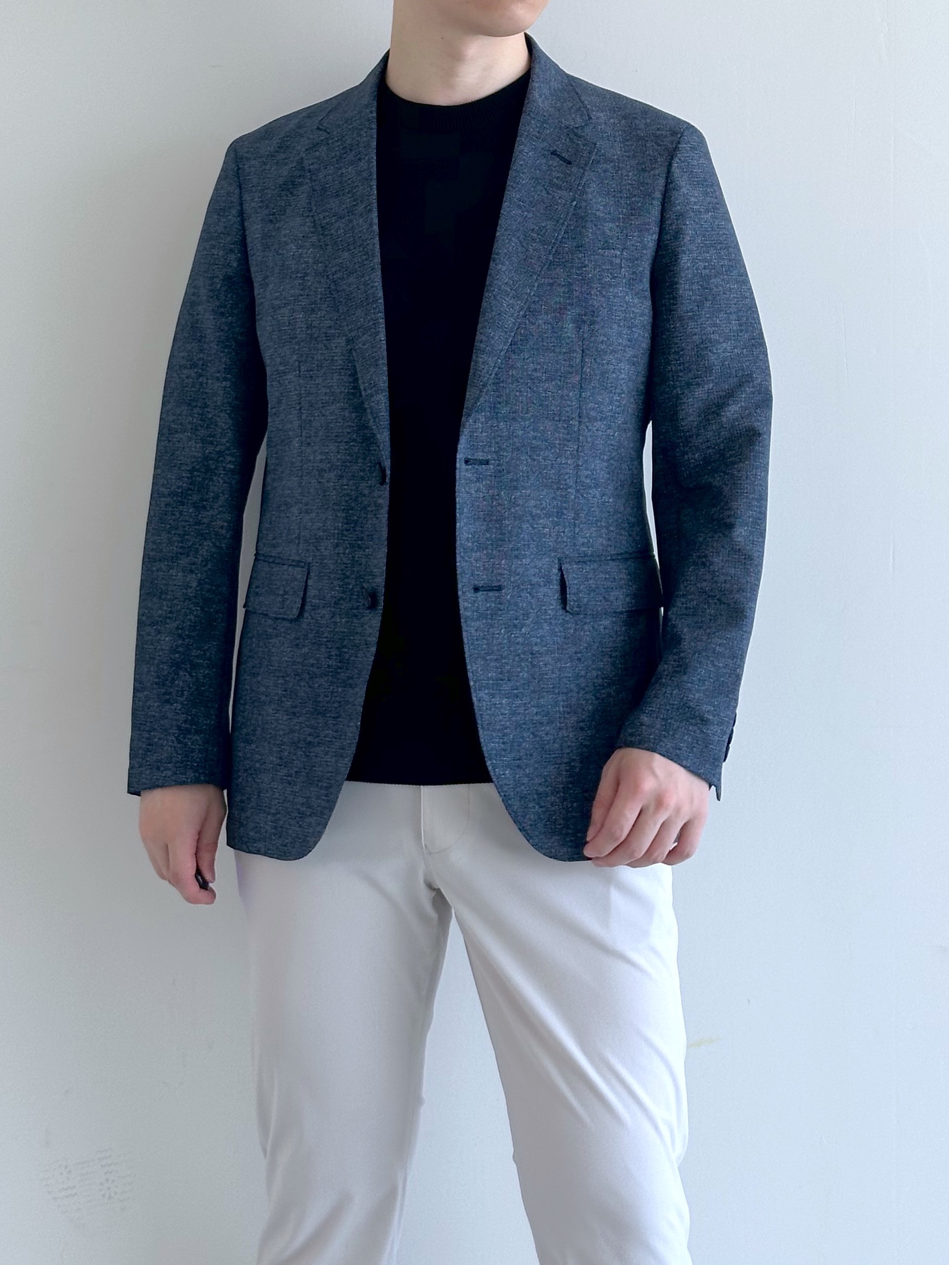 イッシーさんの「TAKEO KIKUCHI｜【抗菌防臭】COOL DOTS（R）ドビープリント ジャケット」を使ったコーディネート