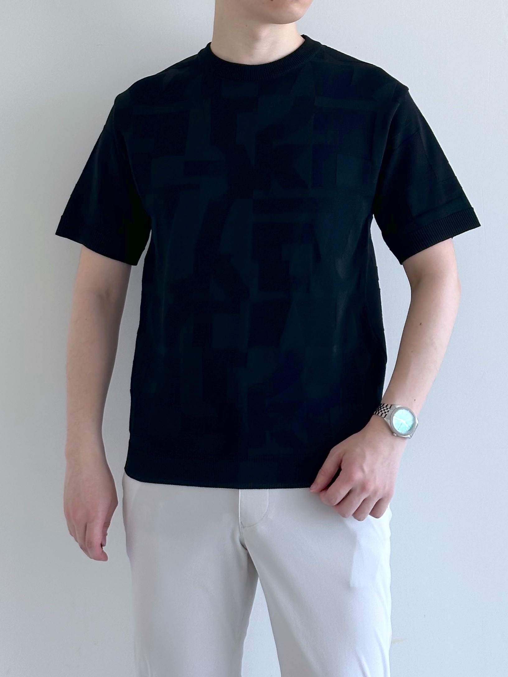 イッシーさんの「TAKEO KIKUCHI｜【抗菌防臭】COOL DOTS（R）ドビープリント ジャケット」を使ったコーディネート