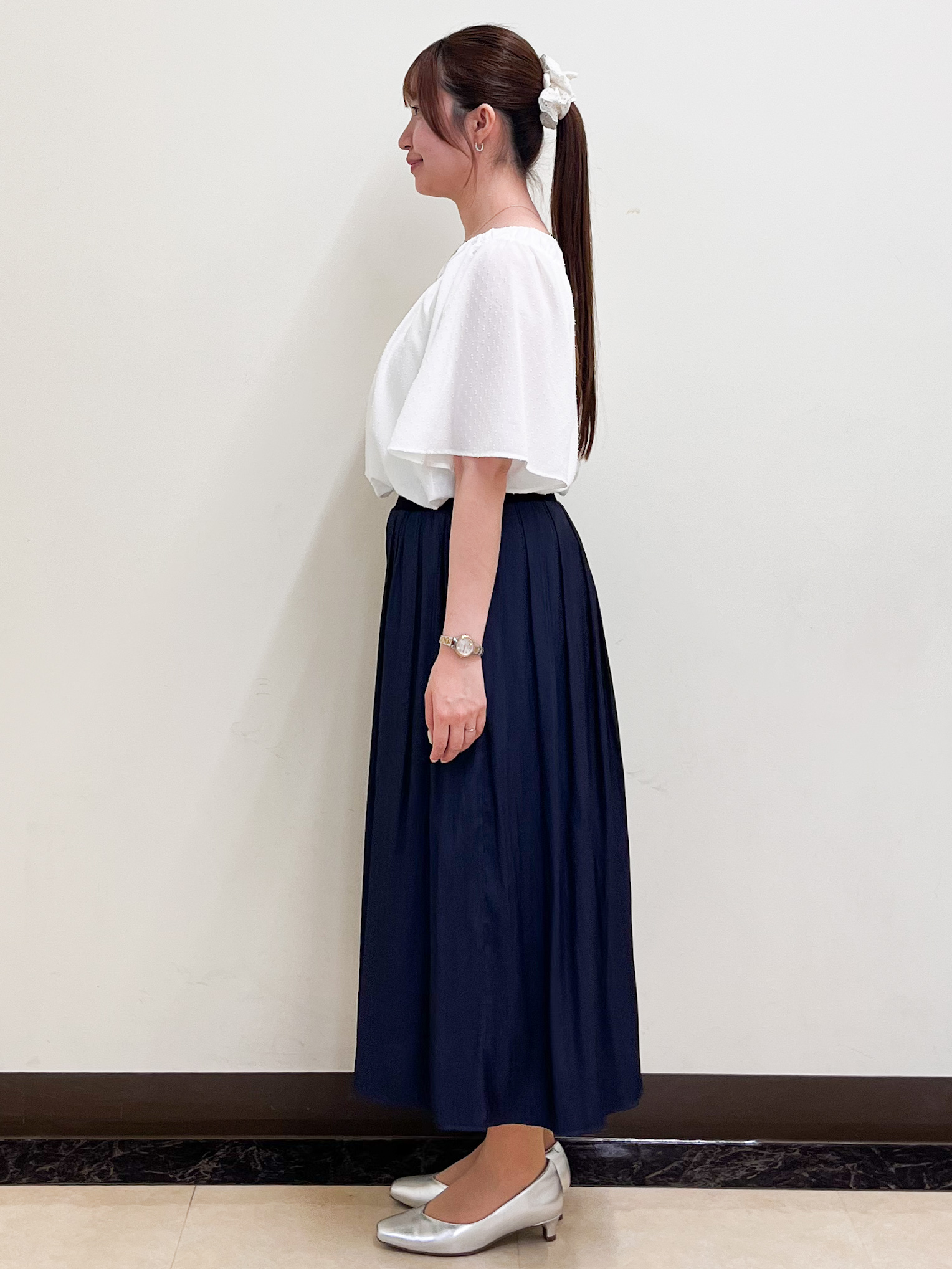 mikikoさんの「Reflect｜ネックギャザーデザインブラウス」を使ったコーディネート