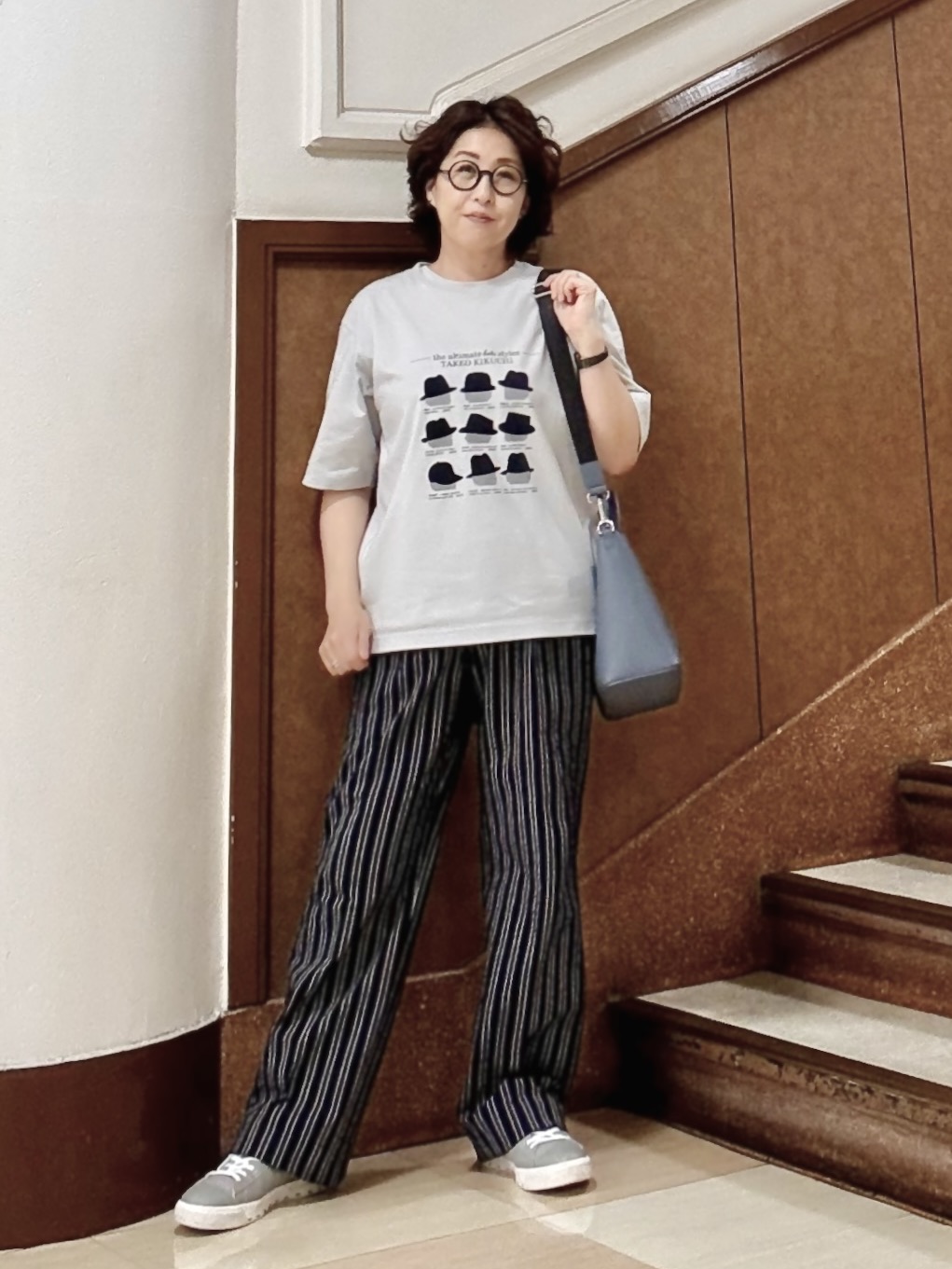 のぐみさんの「TAKEO KIKUCHI｜【BOWLER HAT LABEL】クールデオドラントジャージ ハットスタイルス 半袖Tシャツ」を使ったコーディネート