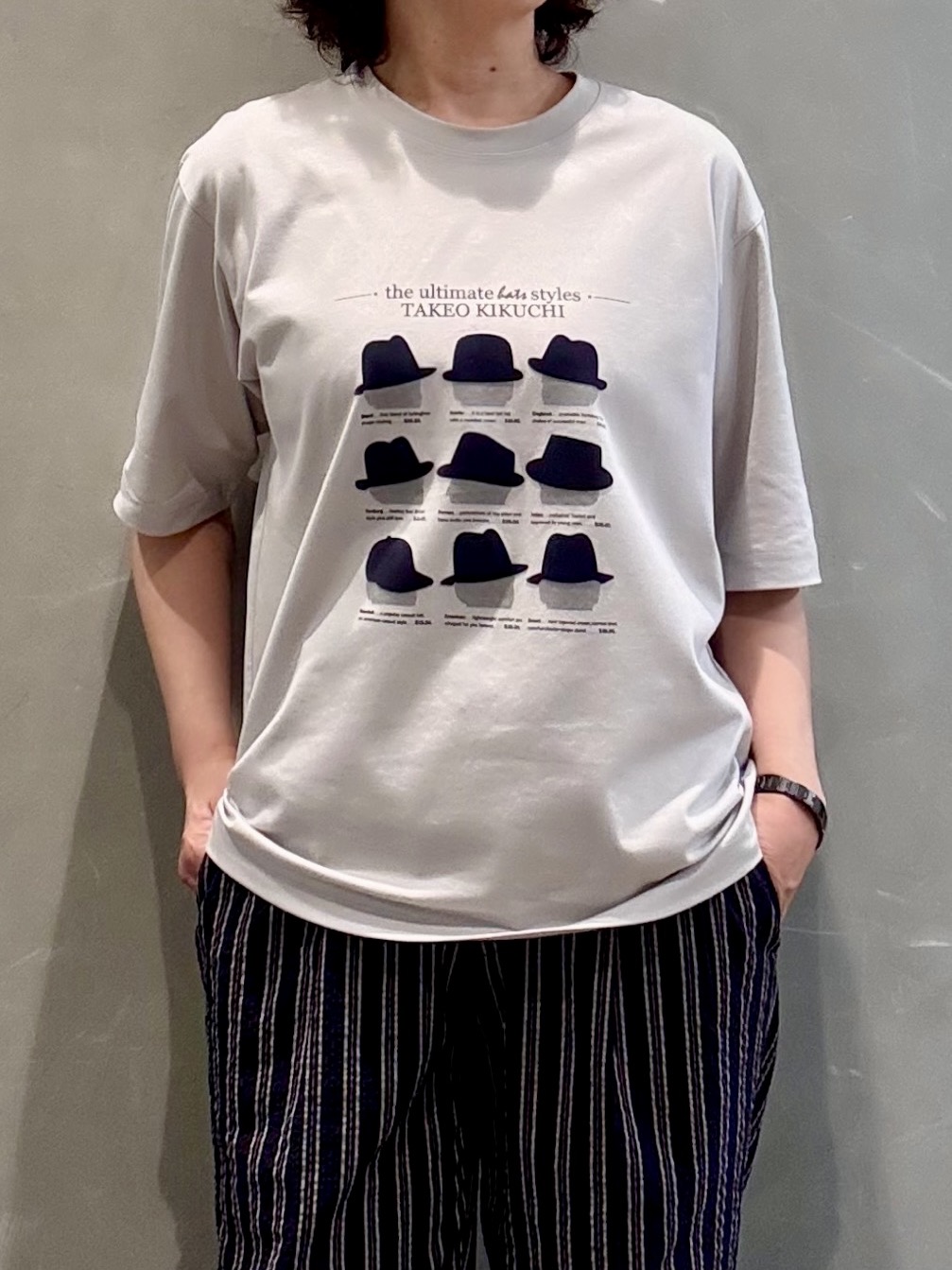 のぐみさんの「TAKEO KIKUCHI｜【BOWLER HAT LABEL】クールデオドラントジャージ ハットスタイルス 半袖Tシャツ」を使ったコーディネート