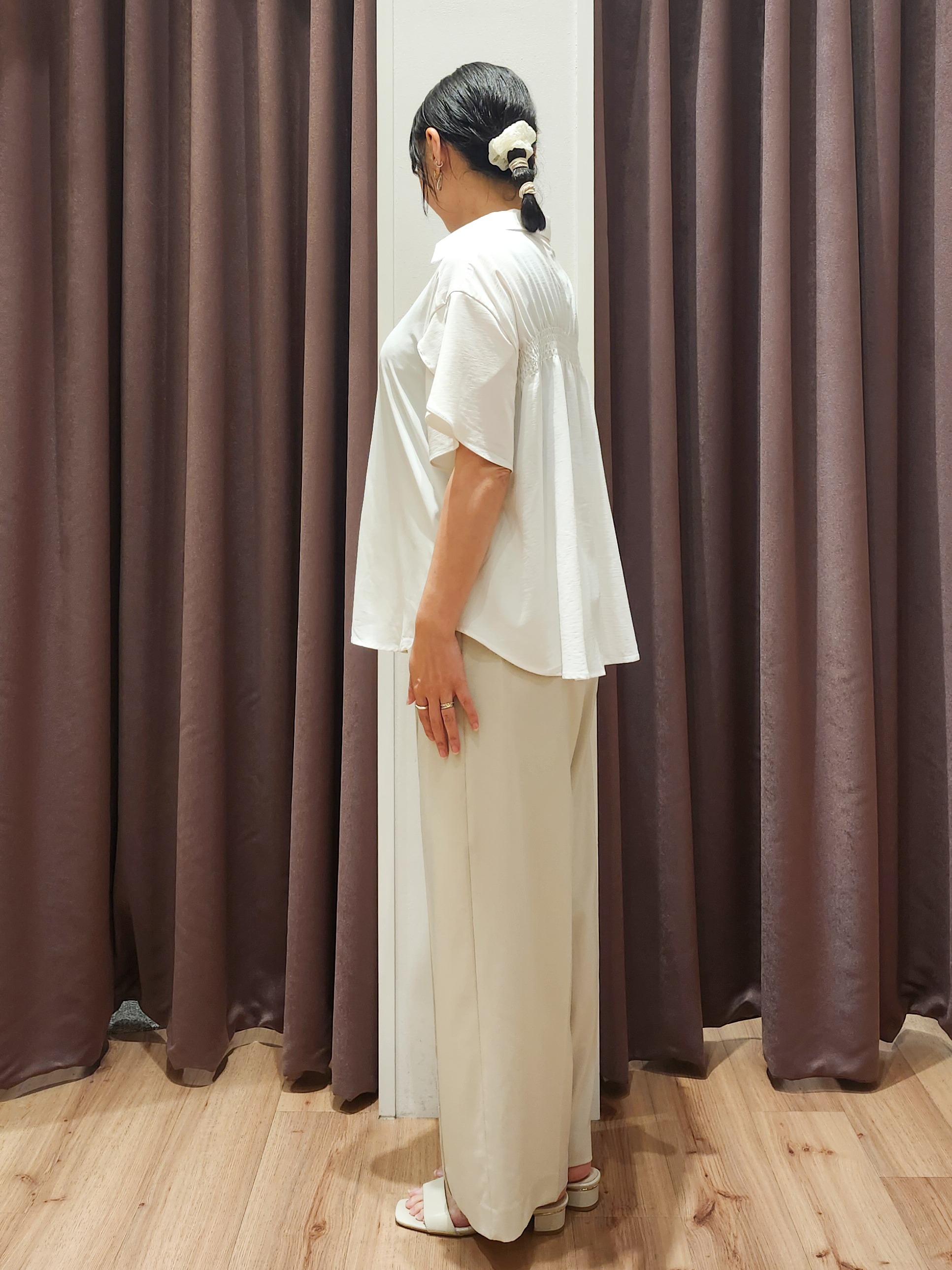 さくさんの「grove｜高評価！【接触冷感／UVカットetc】ベーシックショートカーディガン」を使ったコーディネート