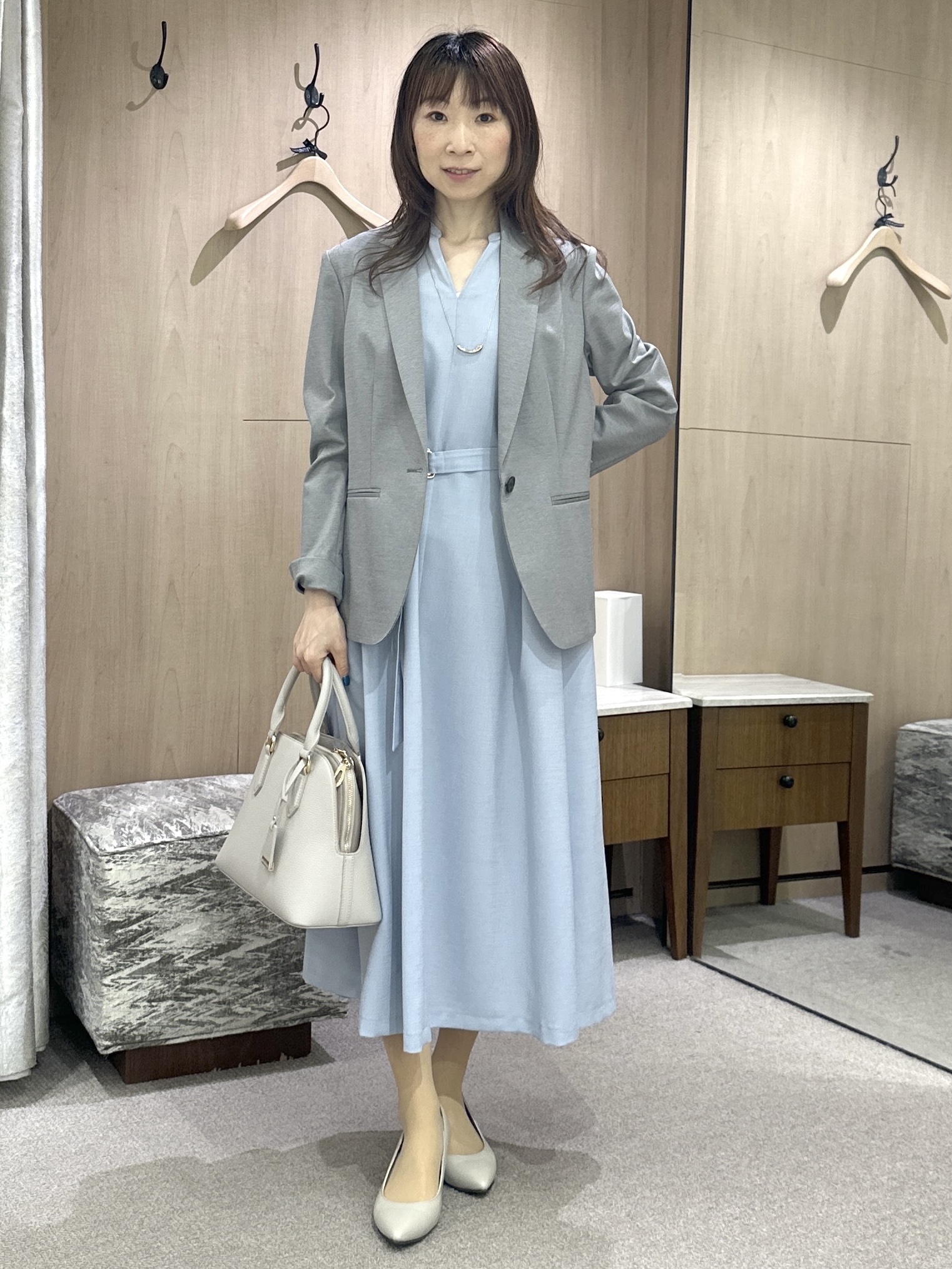 Miwaさんの「UNTITLED｜【UV/接触冷感/スーツ】ジャージテーラードジャケット」を使ったコーディネート