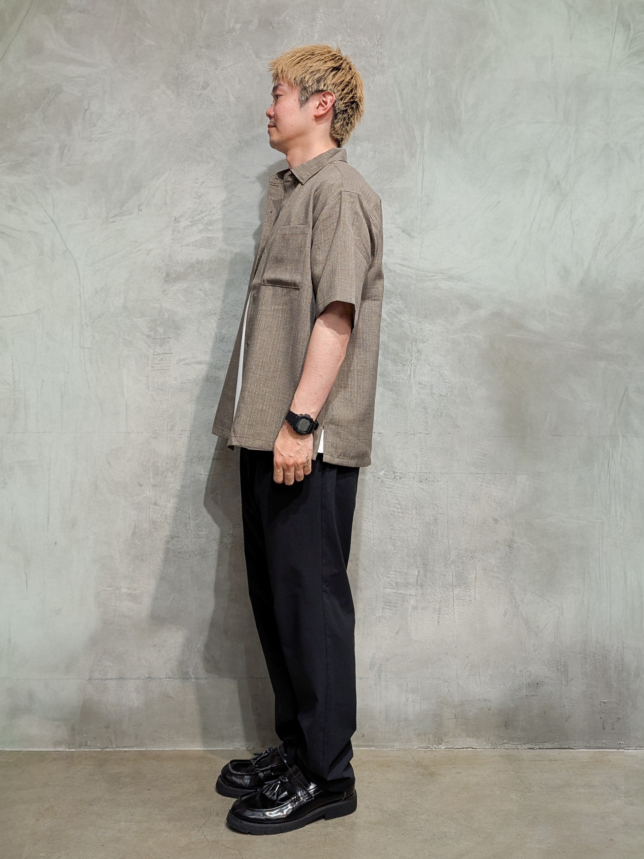 daiさんの「THE SHOP TK｜【LINO FINE】 リネンライク半袖シャツ UVカット／イージーケア／吸水速乾／洗濯機OK／セッ」を使ったコーディネート