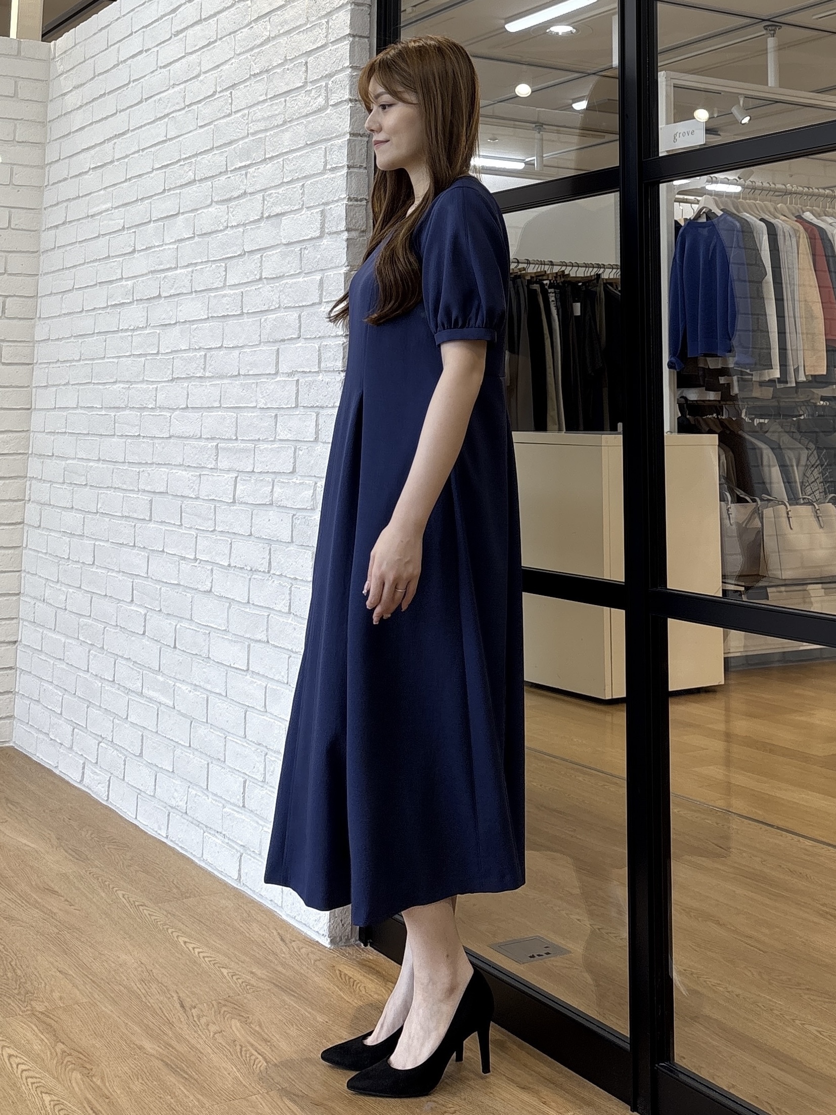 sayaさんの「COUP DE CHANCE｜【手洗い可／日本製】サックワンピース」を使ったコーディネート