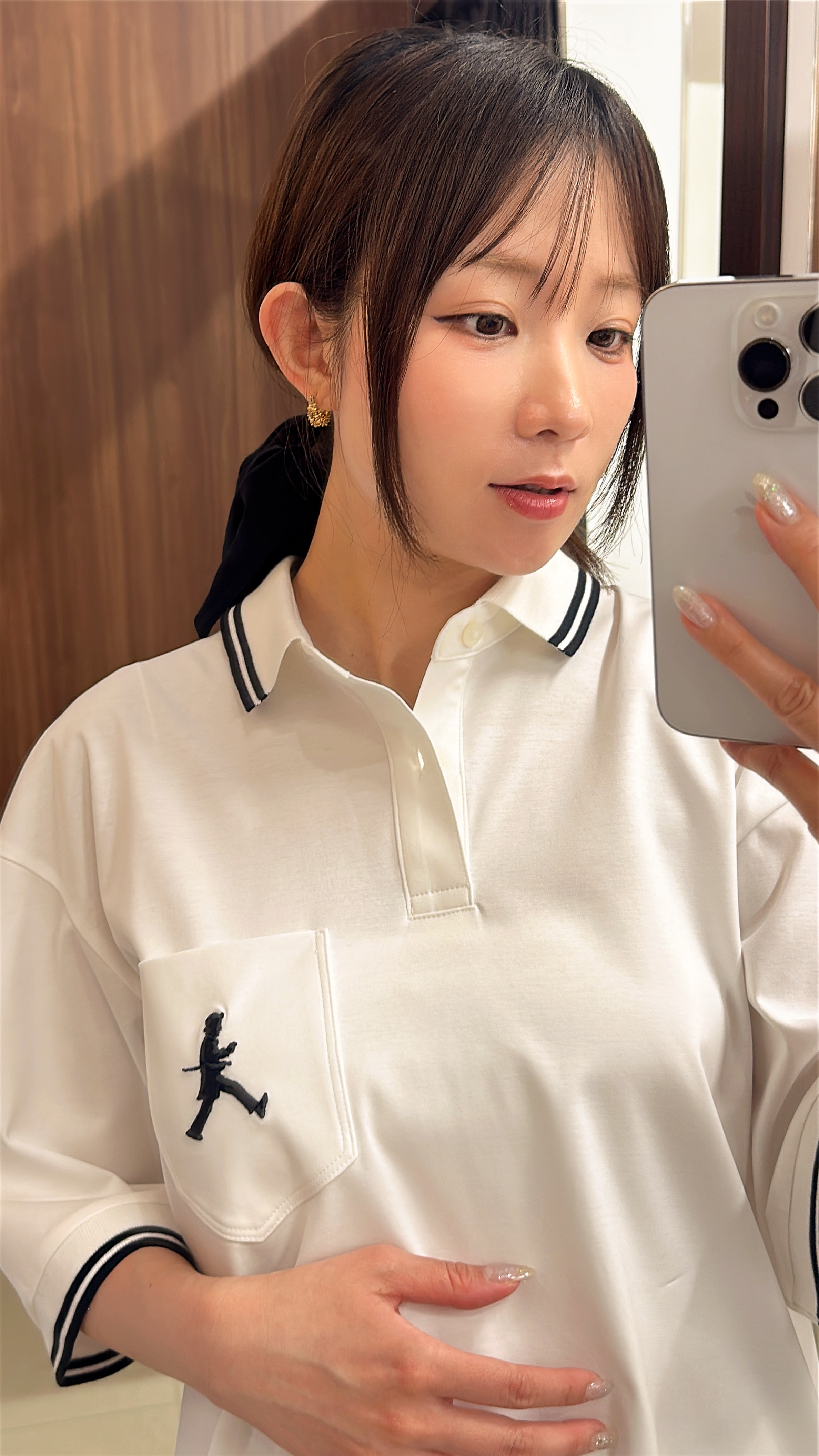 オノアサミさんの「TAKEO KIKUCHI｜【BOWLER HAT LABEL】アイスクリアコットン ボーラーハットウォーカー ポロシャツ」を使ったコーディネート
