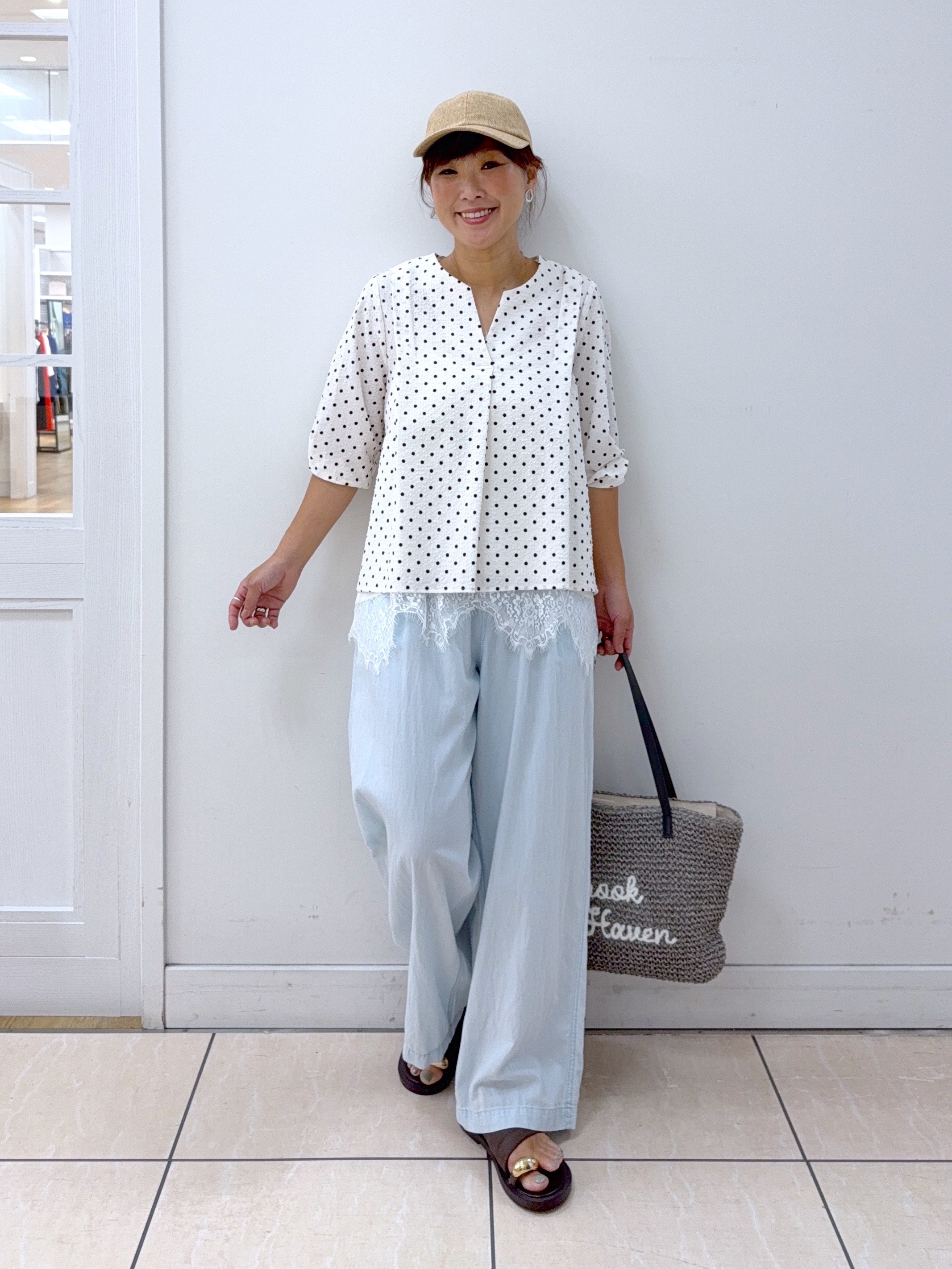 Osawaさんの「Dessin｜麻調キャップ」を使ったコーディネート