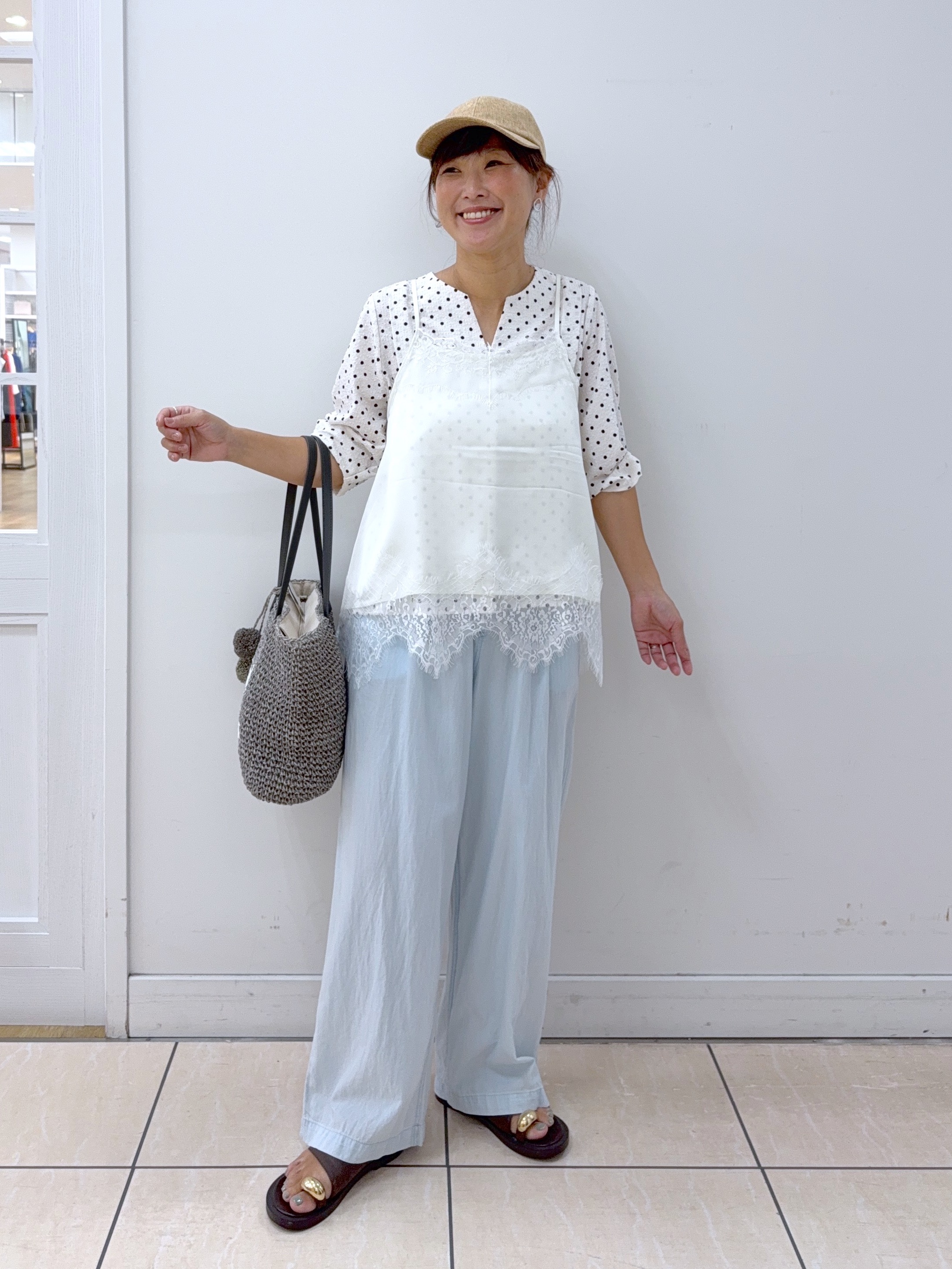 Osawaさんの「Dessin｜麻調キャップ」を使ったコーディネート