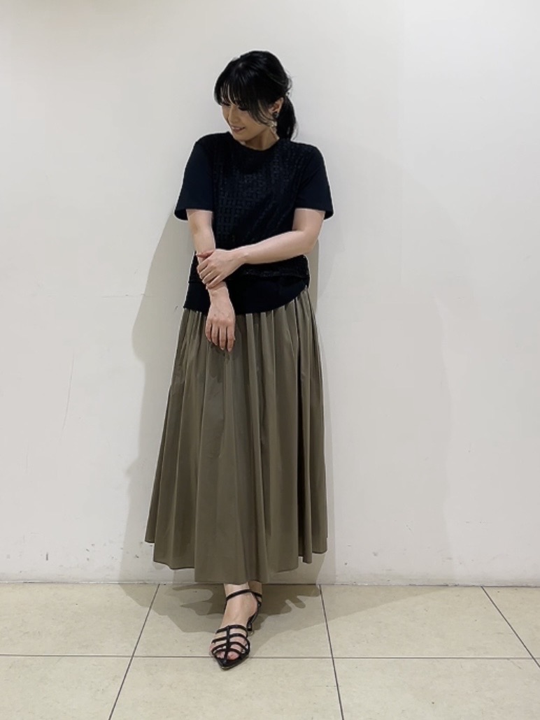 watanabeさんの「UNTITLED｜【洗える】レイヤード風レースコンビTシャツ」を使ったコーディネート