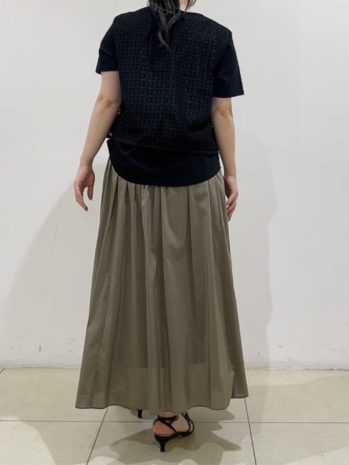 watanabeさんの「UNTITLED｜【洗える】レイヤード風レースコンビTシャツ」を使ったコーディネート
