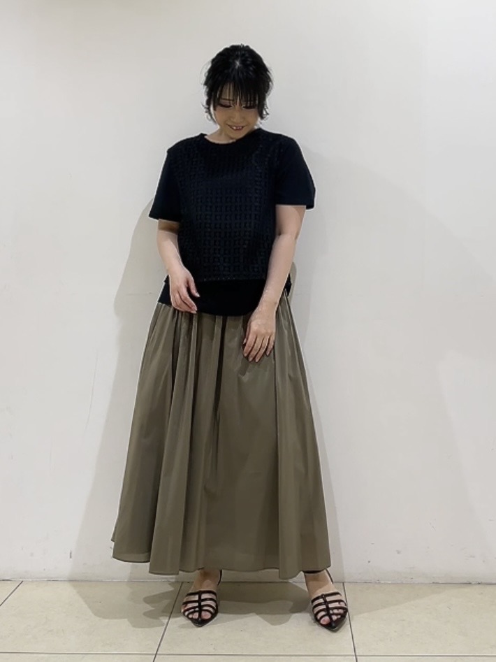 watanabeさんの「UNTITLED｜【洗える】レイヤード風レースコンビTシャツ」を使ったコーディネート