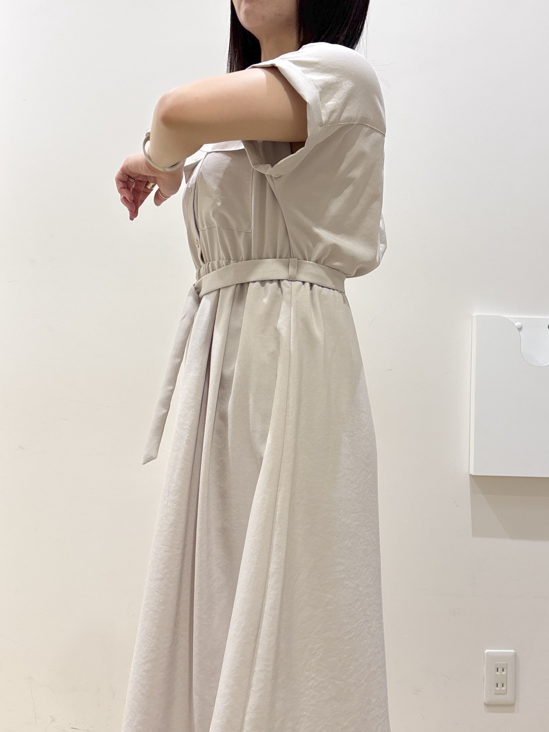 mameさんの「index｜ダブルポケットスキッパーワンピース【防シワ／洗濯機OK】《XS～3L／6col》」を使ったコーディネート