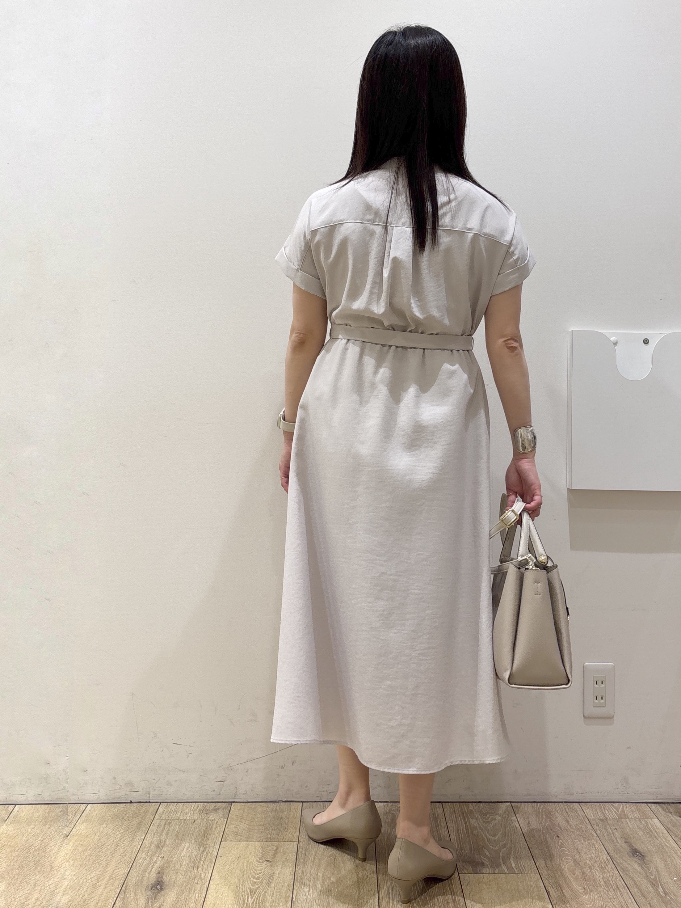 mameさんの「index｜ダブルポケットスキッパーワンピース【防シワ／洗濯機OK】《XS～3L／6col》」を使ったコーディネート