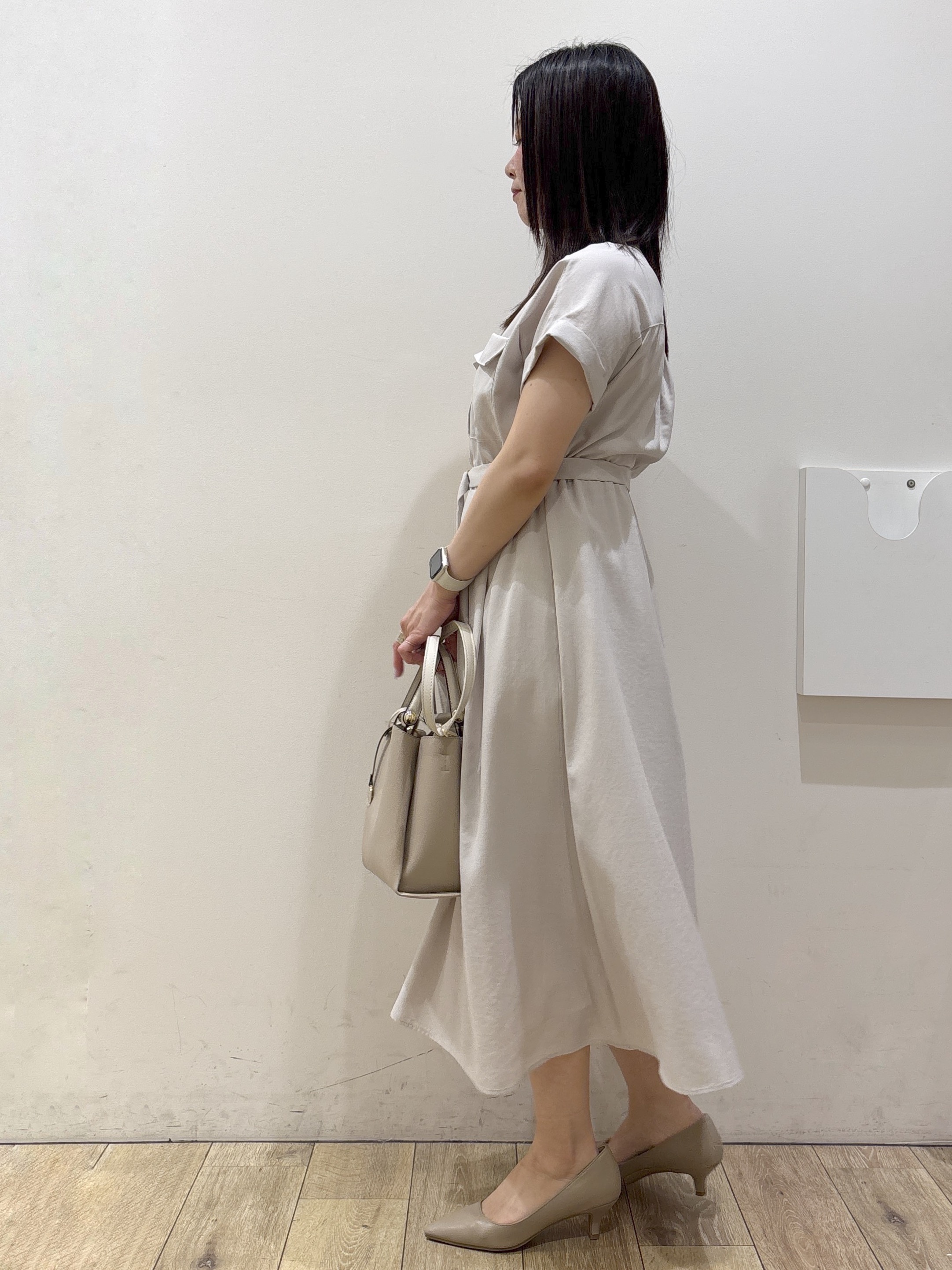 mameさんの「index｜ダブルポケットスキッパーワンピース【防シワ／洗濯機OK】《XS～3L／6col》」を使ったコーディネート