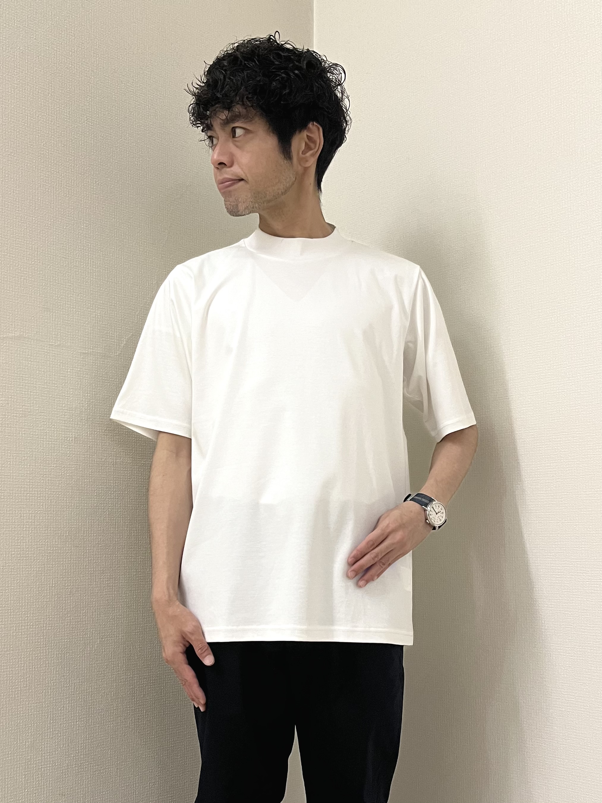URAさんの「TAKEO KIKUCHI｜【接触冷感】ハイブリッド リネン 七分袖シャツ」を使ったコーディネート