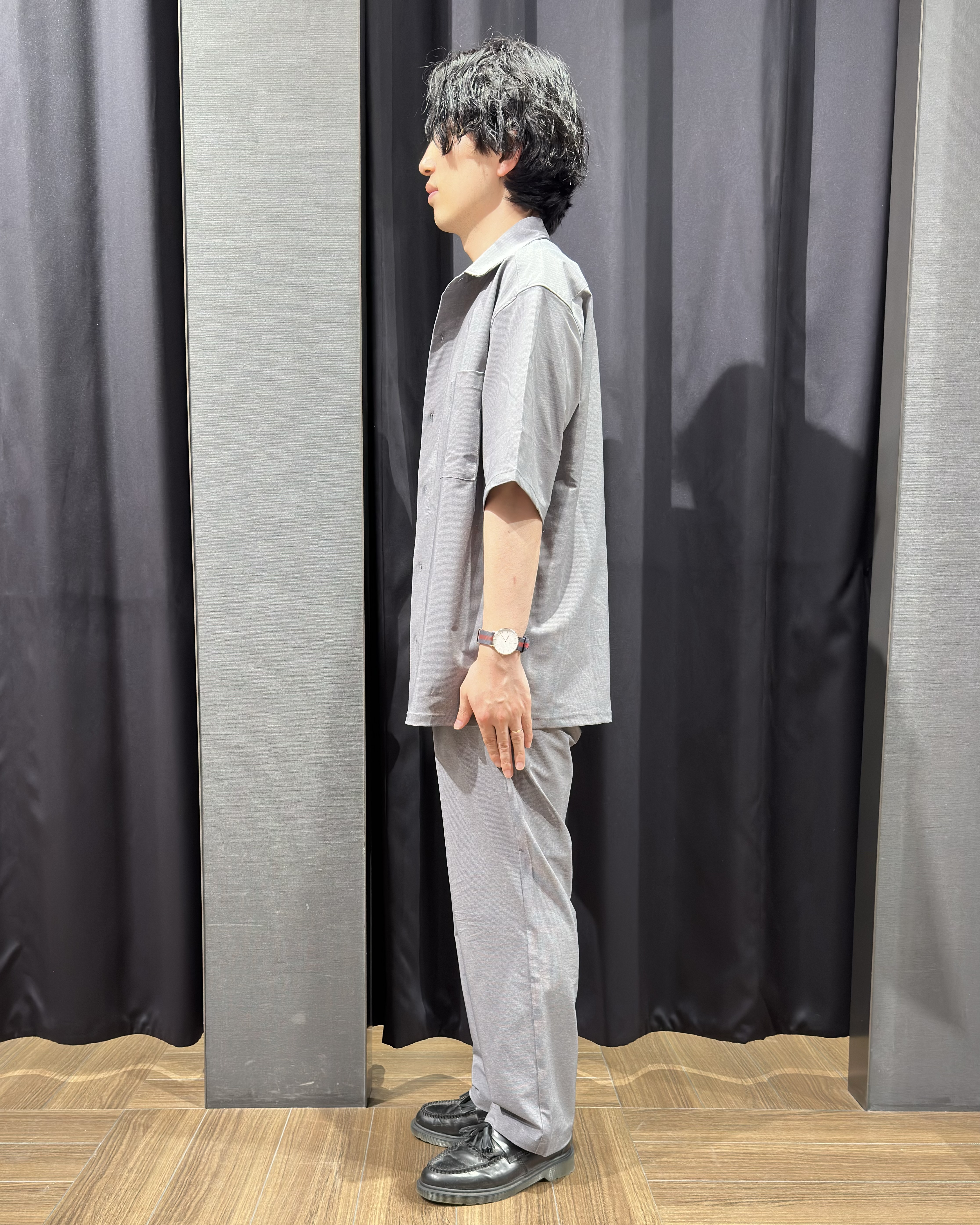 tomoyaさんの「THE SHOP TK｜クールウェザー 半袖シャツ 接触冷感／洗濯機OK／セットアップ可」を使ったコーディネート