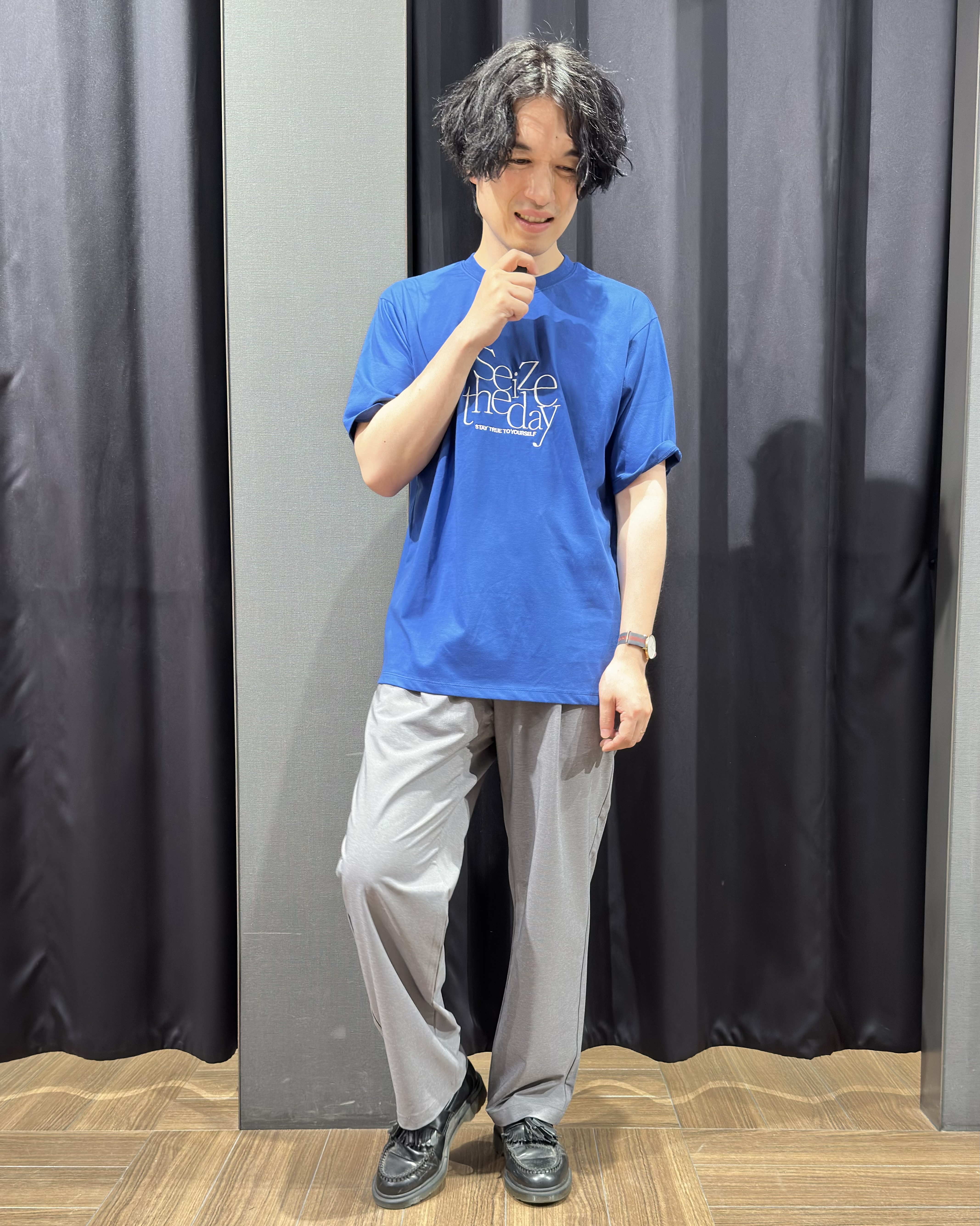 tomoyaさんの「THE SHOP TK｜COOLロゴ半袖Tシャツ 接触冷感／洗濯機OK」を使ったコーディネート