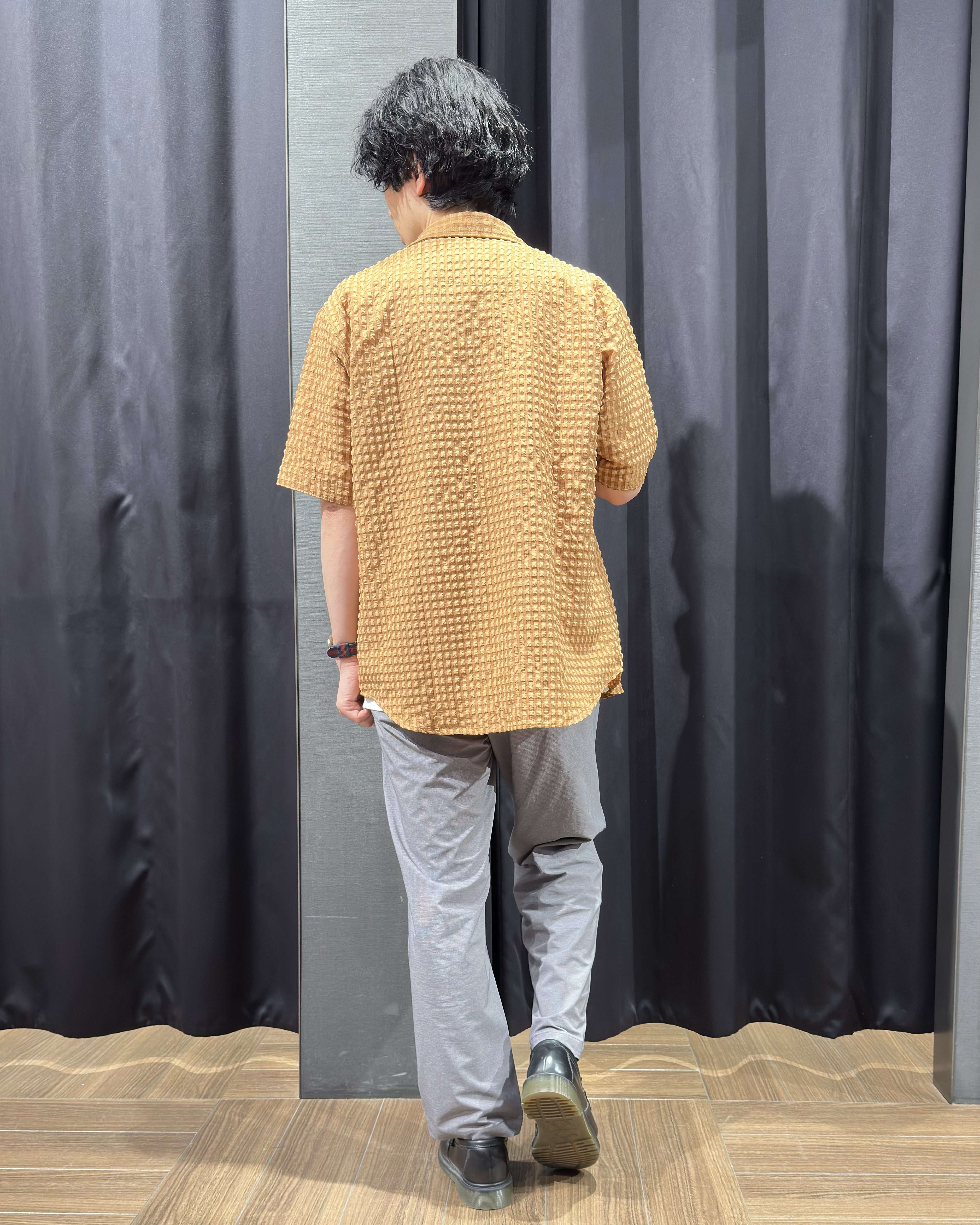 tomoyaさんの「THE SHOP TK｜サッカー ギンガムチェック 半袖シャツ 洗濯機OK」を使ったコーディネート