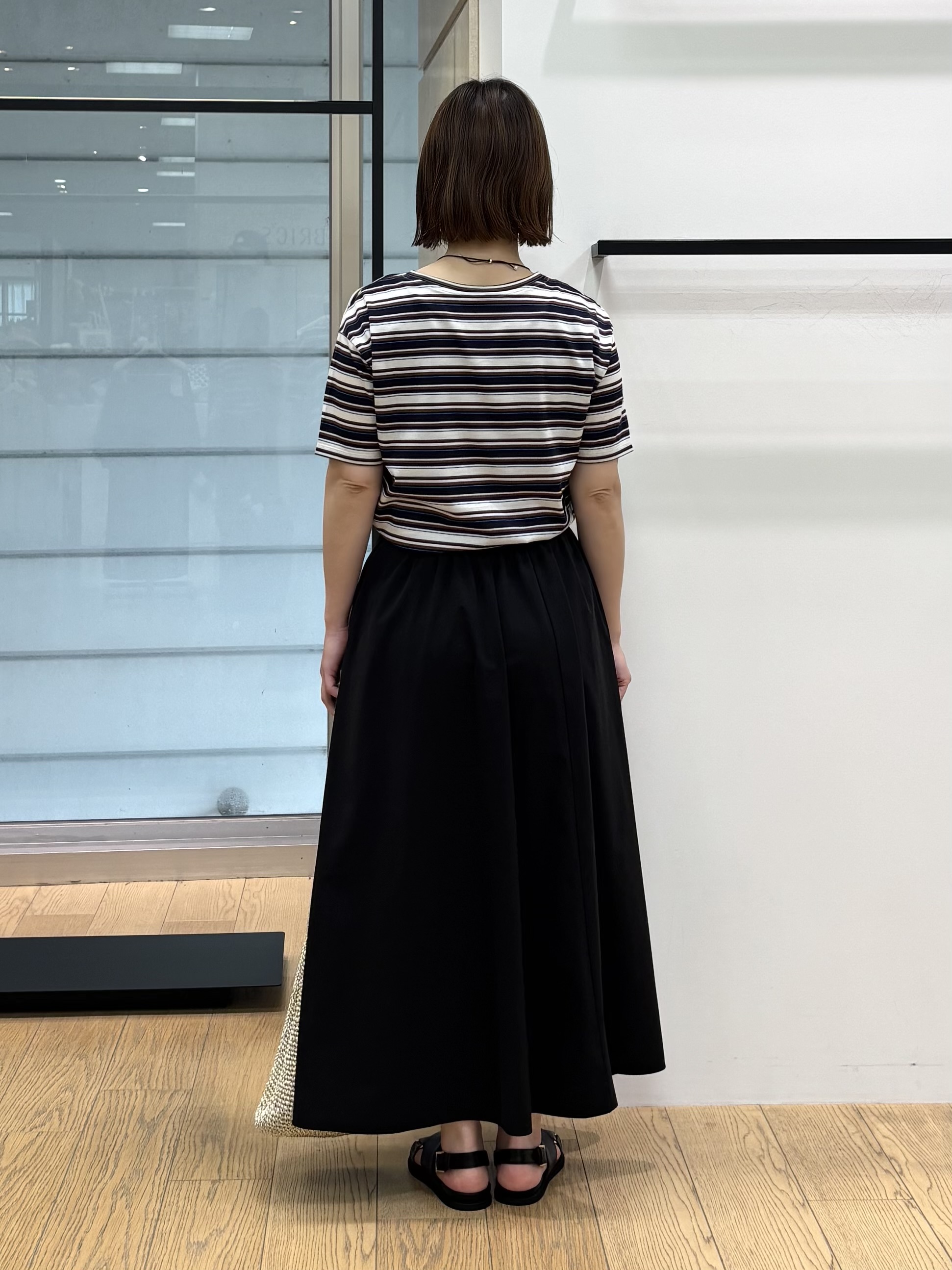 asamiさんの「INDIVI｜【ゆったり／着映え】ボーダーリラクシーTシャツ」を使ったコーディネート