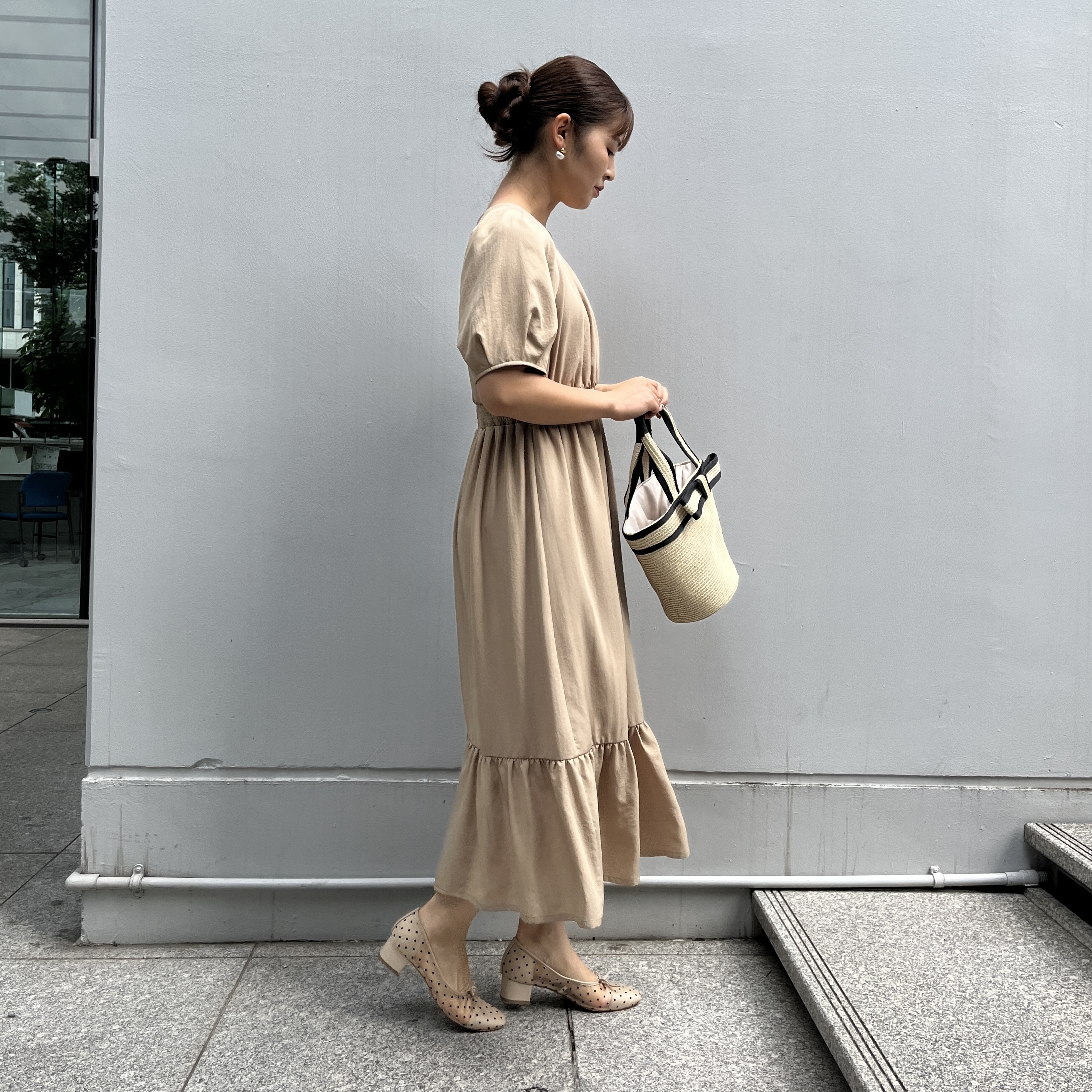 makiさんの「Couture brooch｜リボンペーパートート」を使ったコーディネート