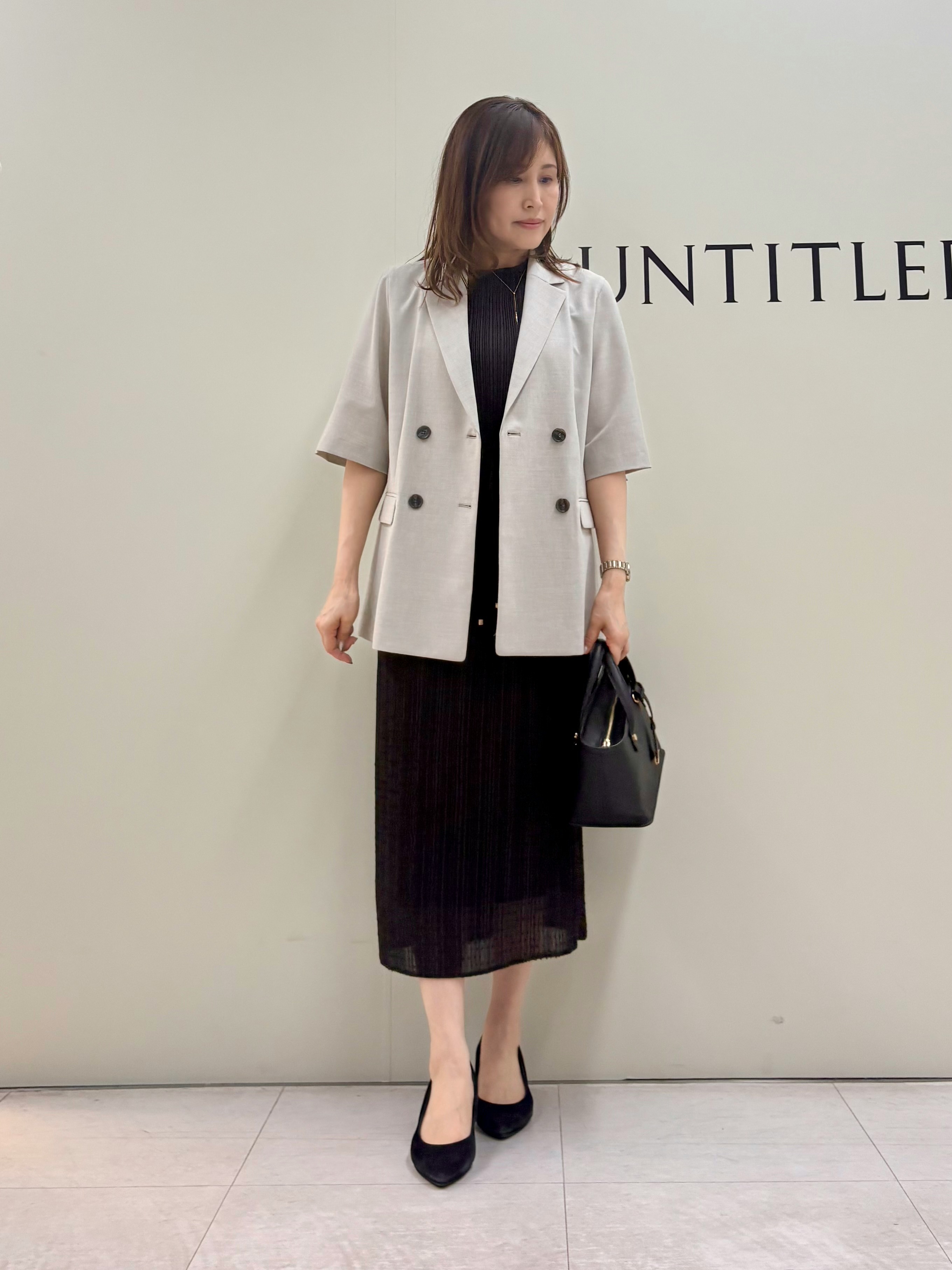 Sakaiさんの「UNTITLED｜【シワになりにくい/セットアップ可/接触冷感】ハーフスリーブジャケット」を使ったコーディネート