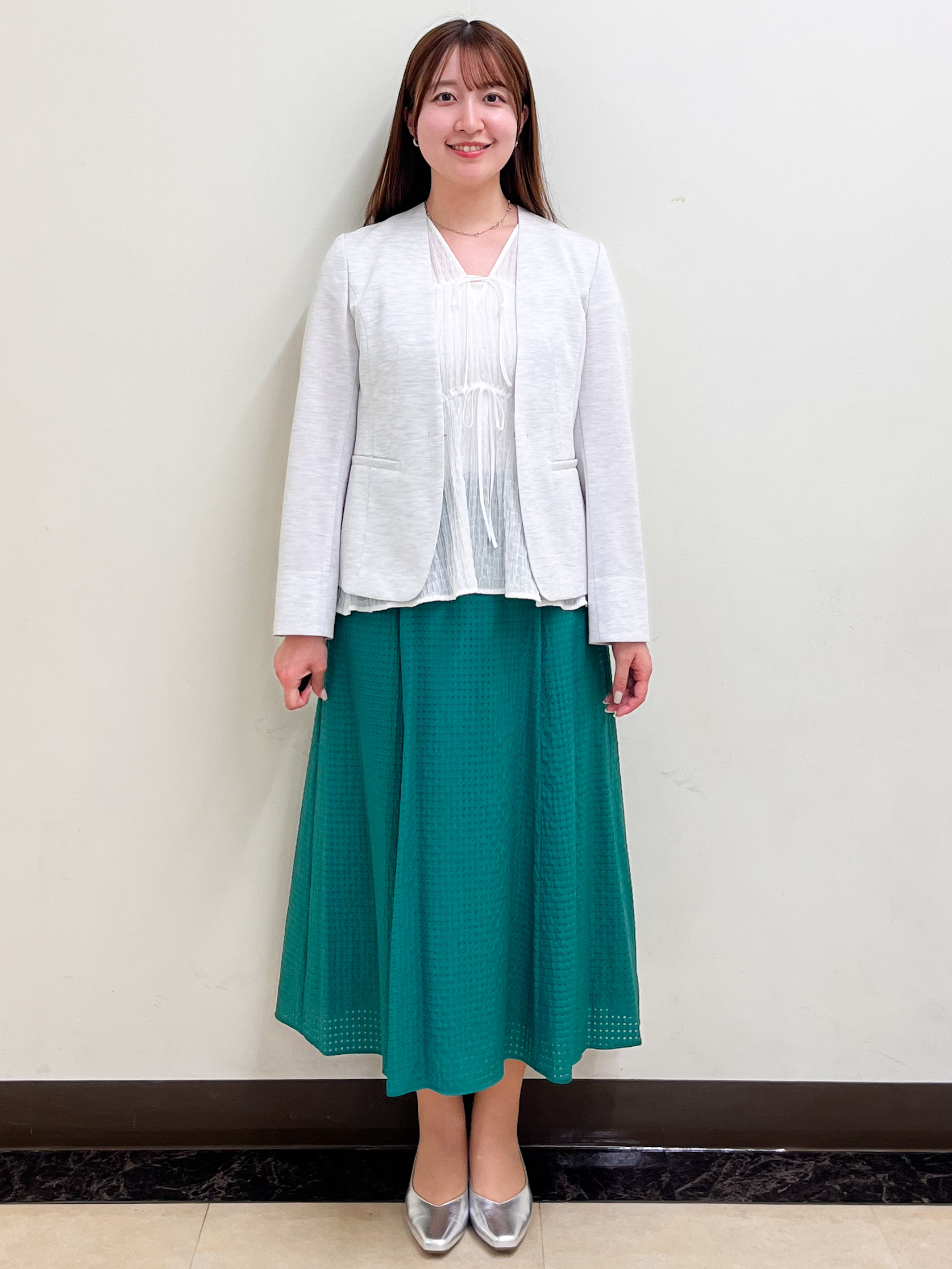 mikikoさんの「Reflect｜【SS-4Lサイズ／UVカット／接触冷感】匠ジャケット／ノーカラー」を使ったコーディネート