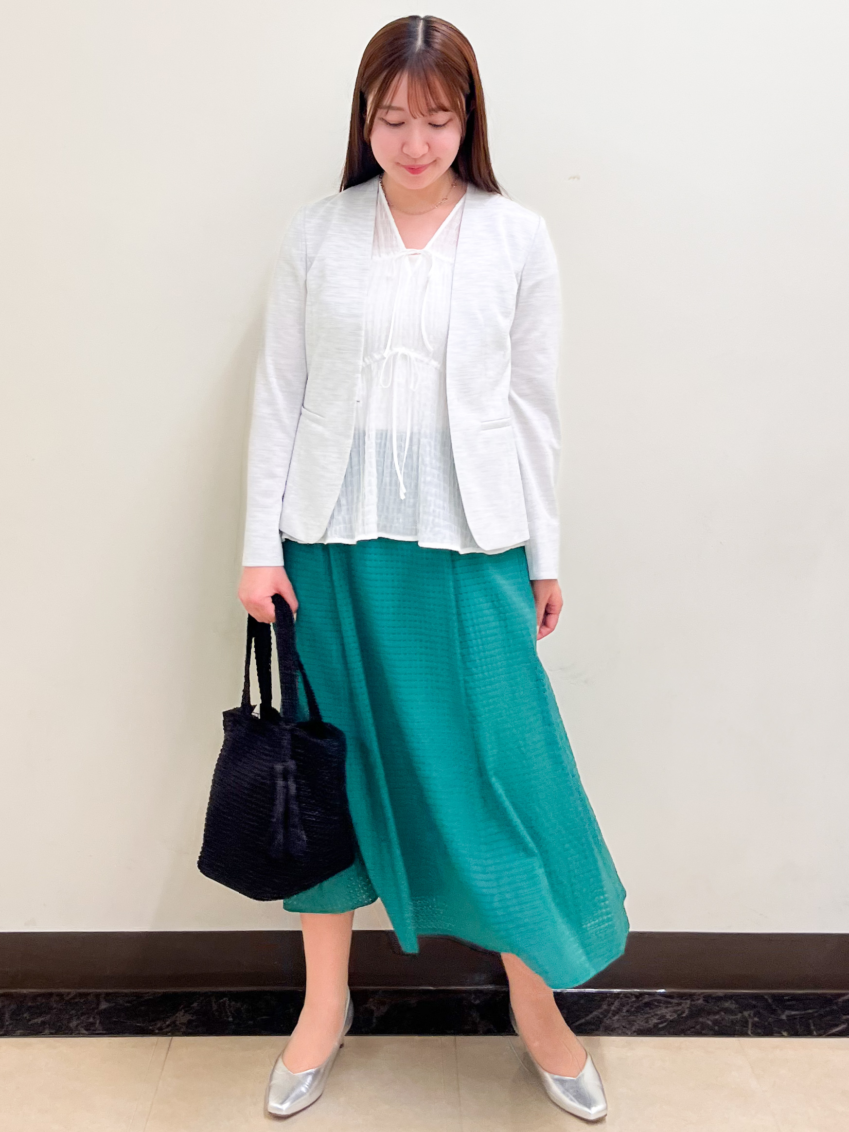 mikikoさんの「Reflect｜【SS-4Lサイズ／UVカット／接触冷感】匠ジャケット／ノーカラー」を使ったコーディネート