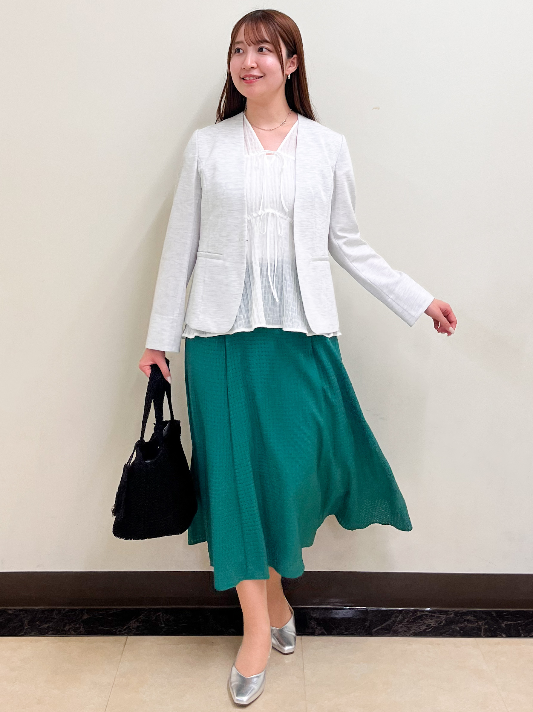 mikikoさんの「Reflect｜【SS-4Lサイズ／UVカット／接触冷感】匠ジャケット／ノーカラー」を使ったコーディネート
