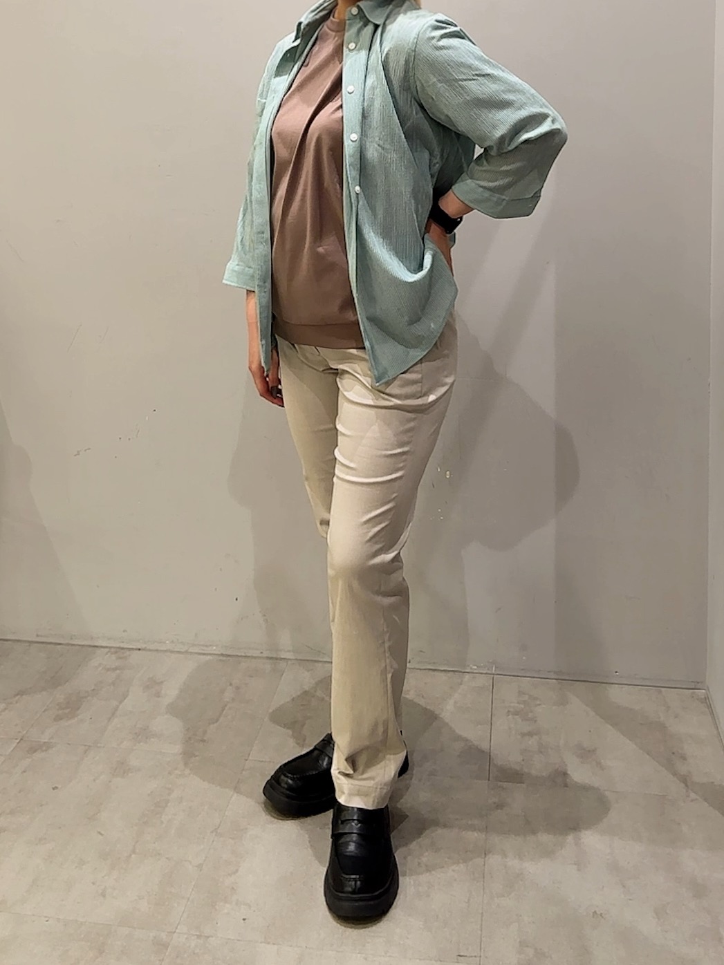 ユウナさんの「TAKEO KIKUCHI｜【接触冷感】アイスクリアコットン Tシャツ」を使ったコーディネート