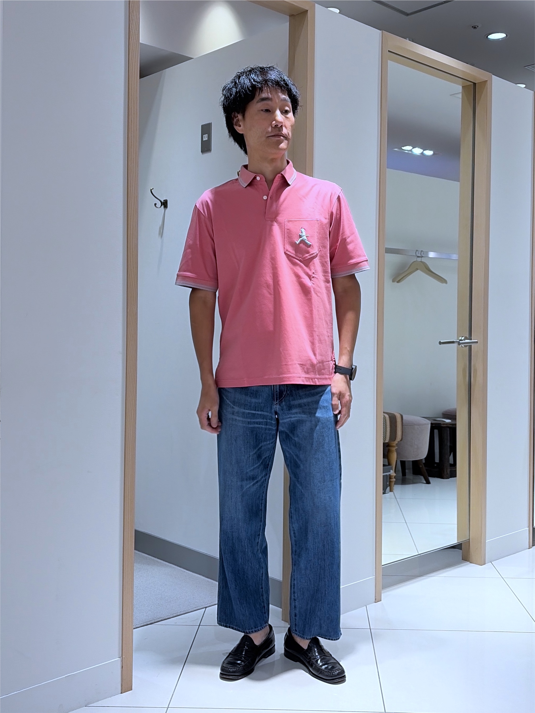 mutoさんの「TAKEO KIKUCHI｜【BOWLER HAT LABEL】アイスクリアコットン ボーラーハットウォーカー ポロシャツ」を使ったコーディネート