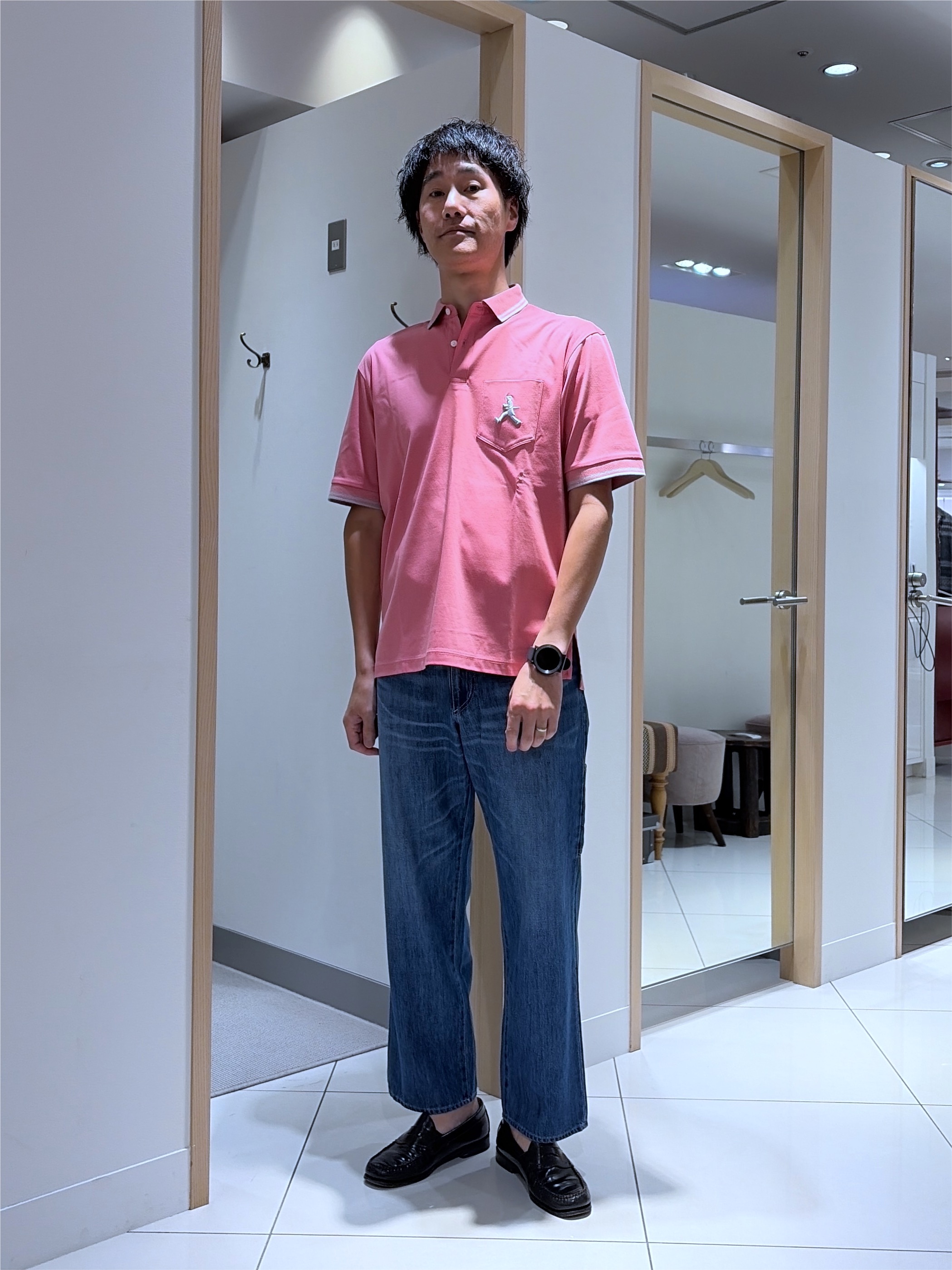 mutoさんの「TAKEO KIKUCHI｜【BOWLER HAT LABEL】アイスクリアコットン ボーラーハットウォーカー ポロシャツ」を使ったコーディネート