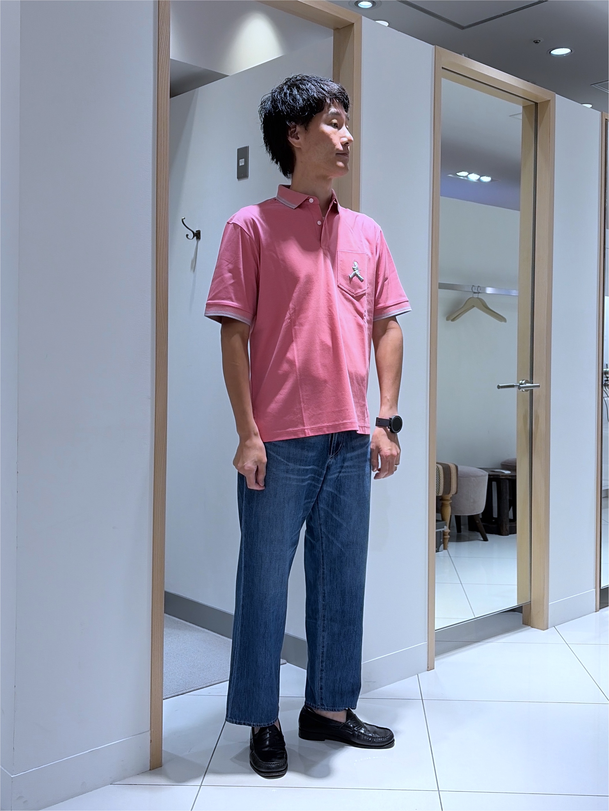 mutoさんの「TAKEO KIKUCHI｜【BOWLER HAT LABEL】アイスクリアコットン ボーラーハットウォーカー ポロシャツ」を使ったコーディネート