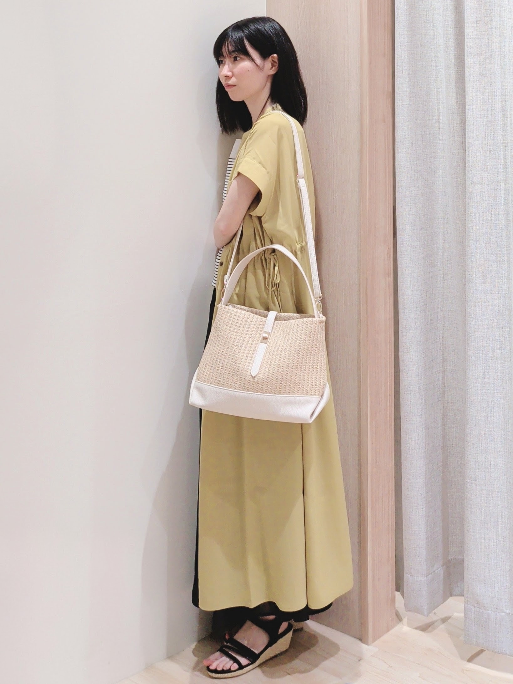 Yuiさんの「grove｜【貴島明日香さん着用】シアードッキングスクエアタンク」を使ったコーディネート