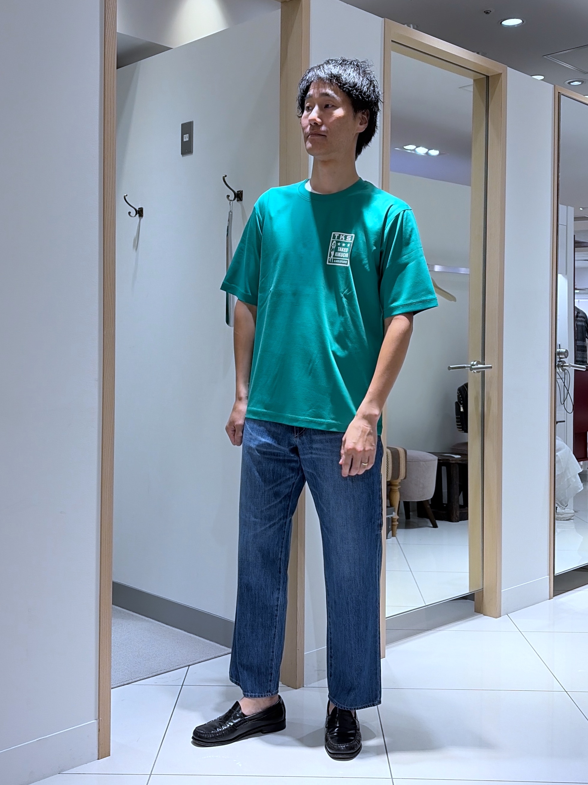 mutoさんの「TAKEO KIKUCHI｜【BOWLER HAT LABEL】アイスクリアコットン ピンナップガール 半袖Tシャツ」を使ったコーディネート