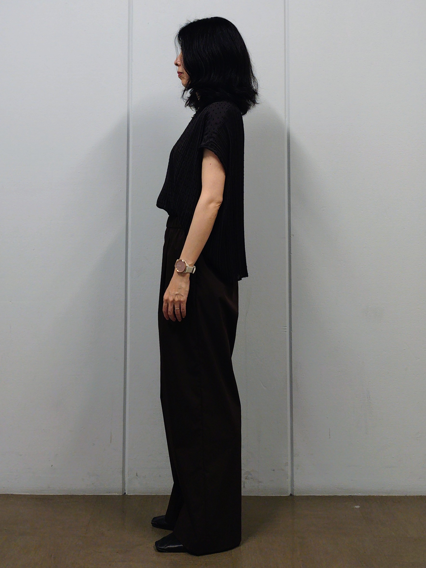 OHNUMAさんの「UNTITLED｜【1枚で着映える】ドットジャガードブラウス」を使ったコーディネート