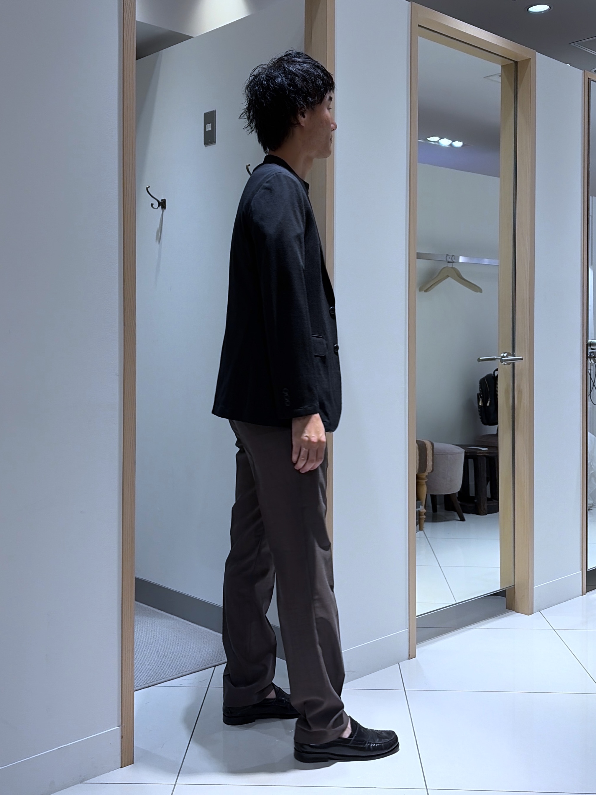 mutoさんの「TAKEO KIKUCHI｜【Begin5月号掲載/通気性】トリコットサッカー ジャケット」を使ったコーディネート