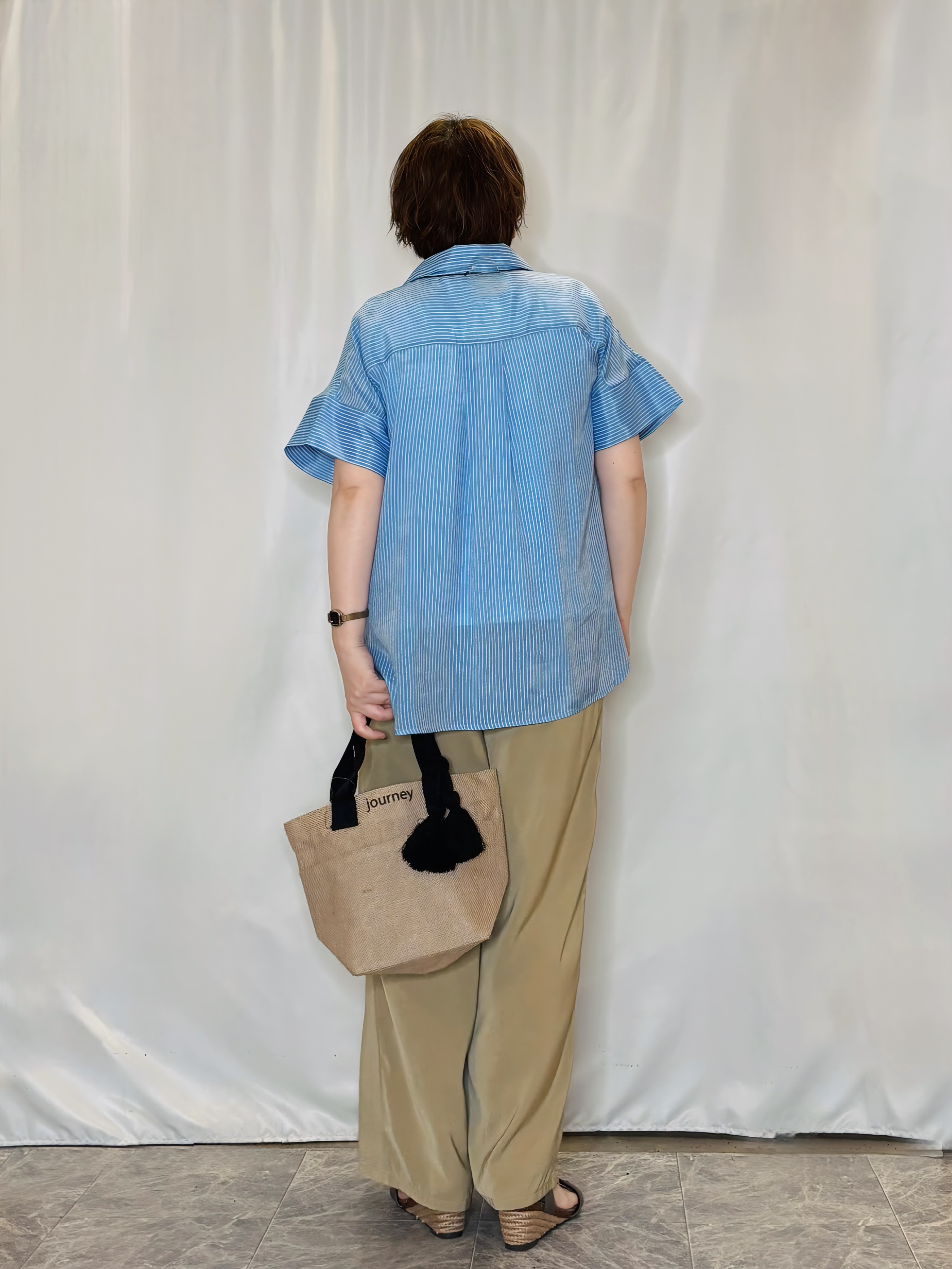 たみさんの「SHOO･LA･RUE｜【2点セット/S-LL/洗濯機可】時短でコーデ決まる スラブスキッパーシャツ＋タンクトップ」を使ったコーディネート