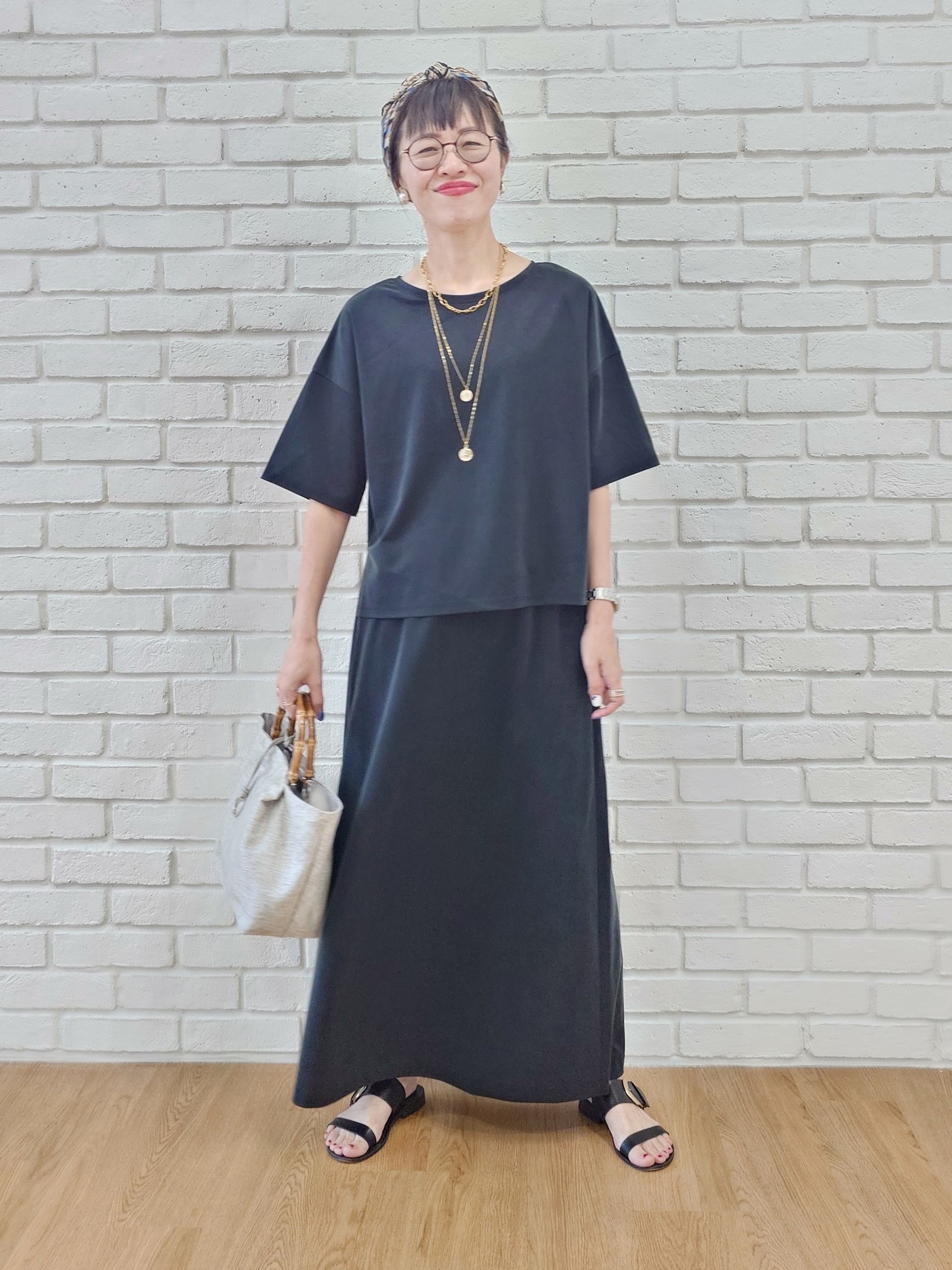 MUTSUKOさんの「UNTITLED｜【ステンレス】レイヤードコインネックレス」を使ったコーディネート