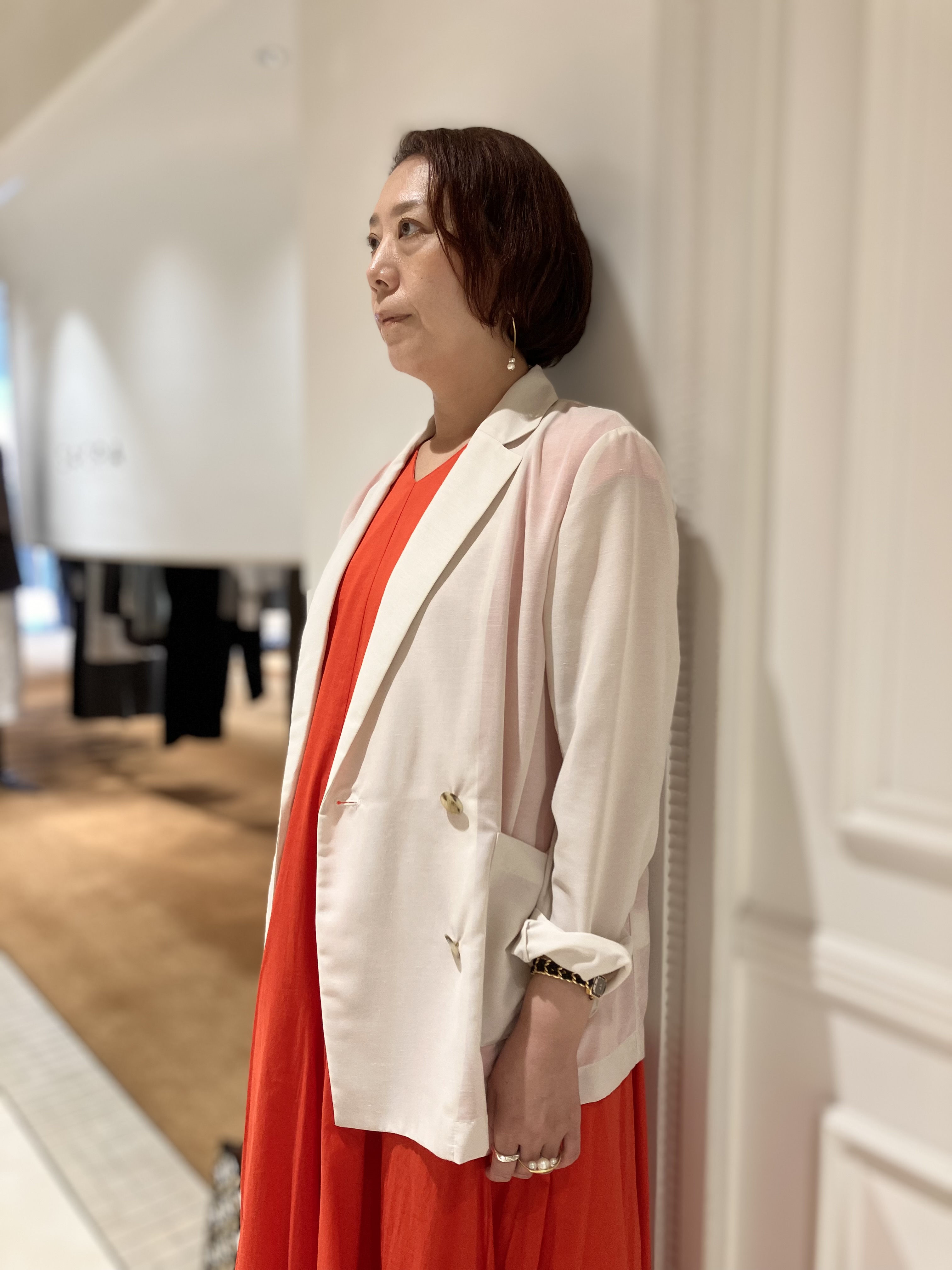 TAJIさんの「DRESSTERIOR｜【接触冷感/防シワ機能/ウォッシャブル】クールタッチ リネンブレンドシアージャケット」を使ったコーディネート