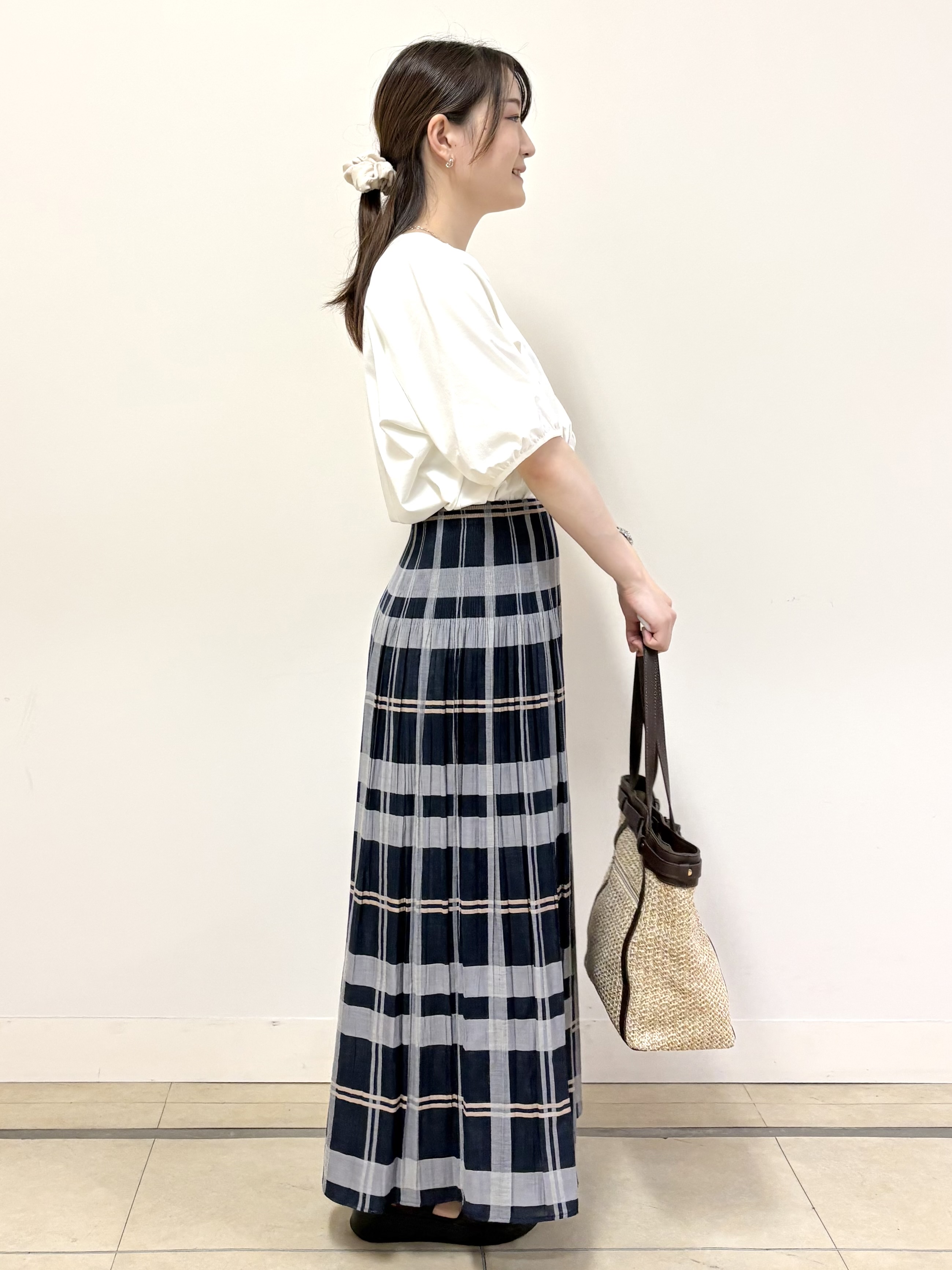 mikiさんの「Reflect｜【UVカット／接触冷感／吸水速乾】ギャザースリーブカットソー」を使ったコーディネート