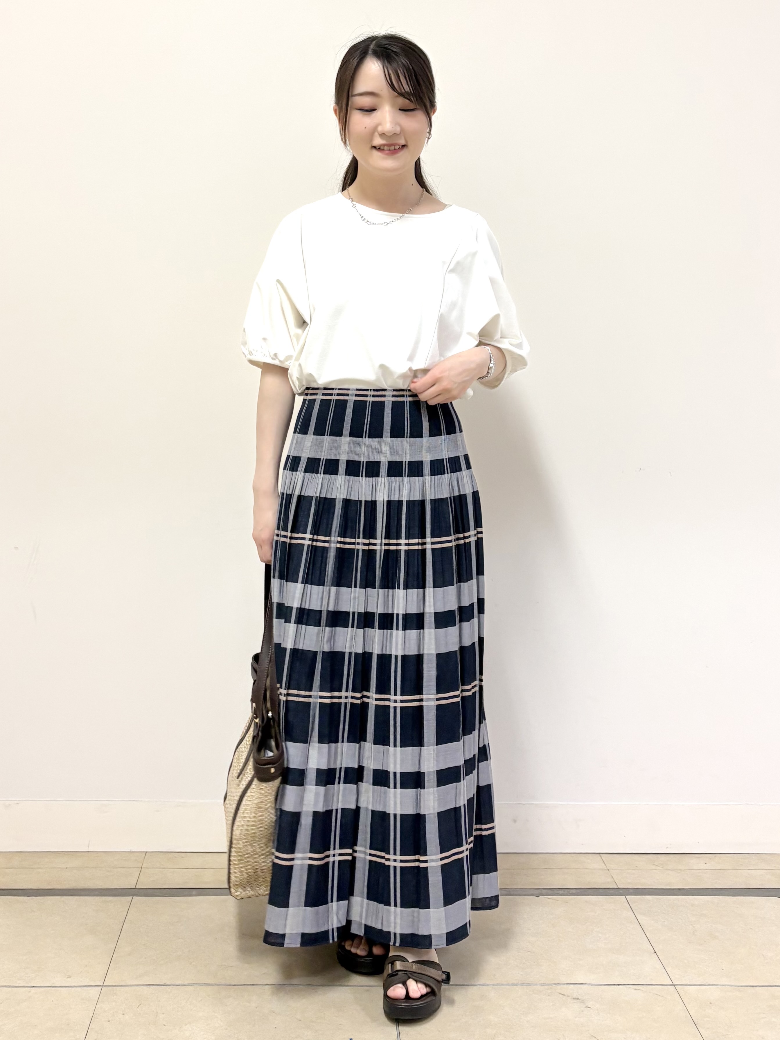mikiさんの「Reflect｜【UVカット／接触冷感／吸水速乾】ギャザースリーブカットソー」を使ったコーディネート