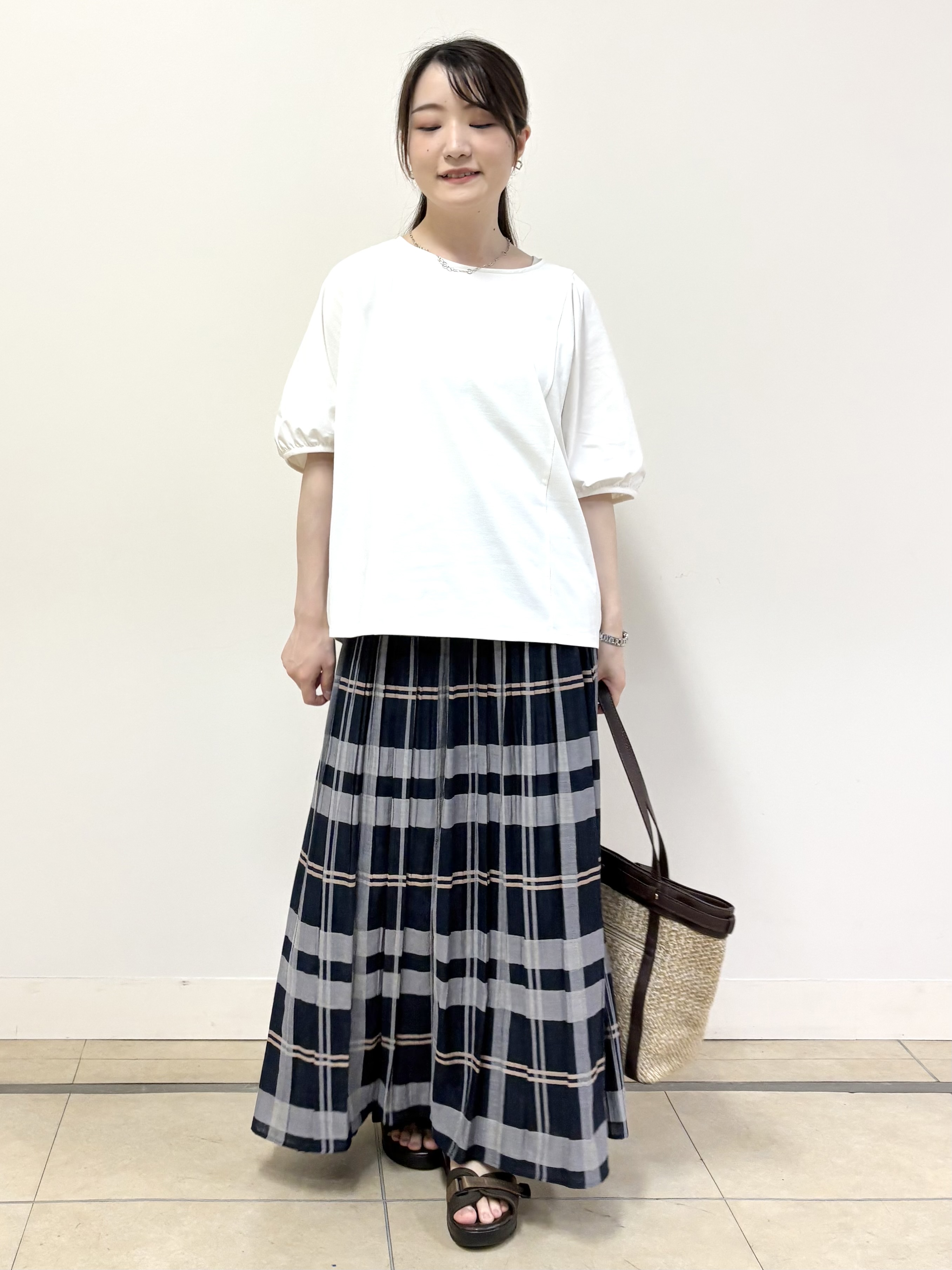 mikiさんの「Reflect｜【UVカット／接触冷感／吸水速乾】ギャザースリーブカットソー」を使ったコーディネート