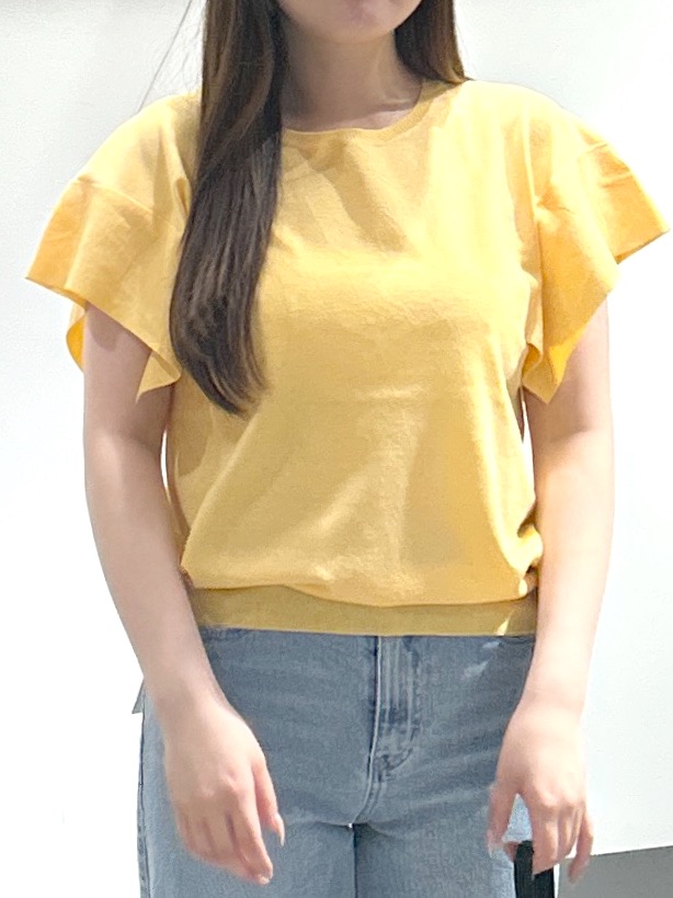sayaさんの「OPAQUE.CLIP｜『STORY Web7月掲載』ドライタッチラメニット《UV／洗える／6col》」を使ったコーディネート