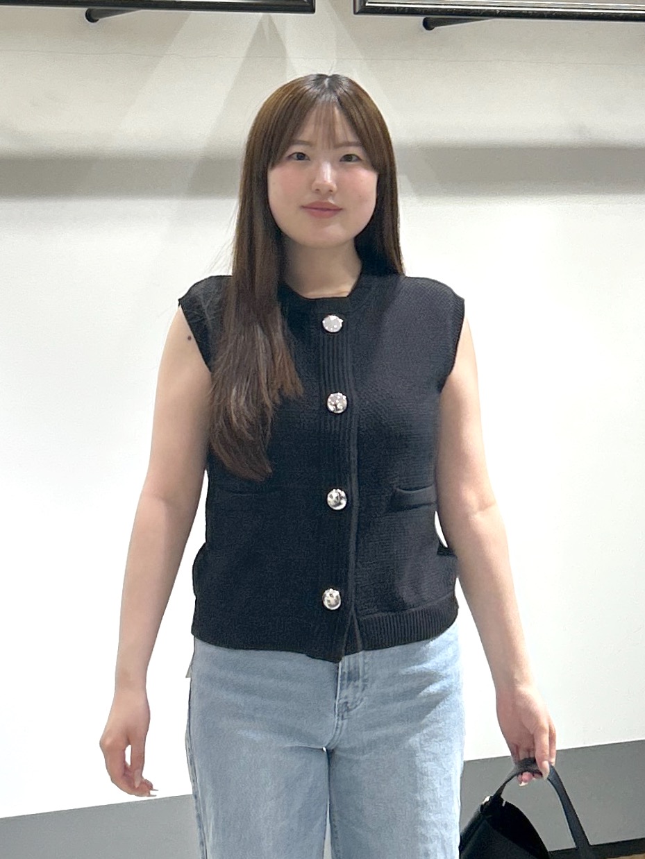 sayaさんの「OPAQUE.CLIP｜メッシュニットベスト【洗濯機OK】」を使ったコーディネート