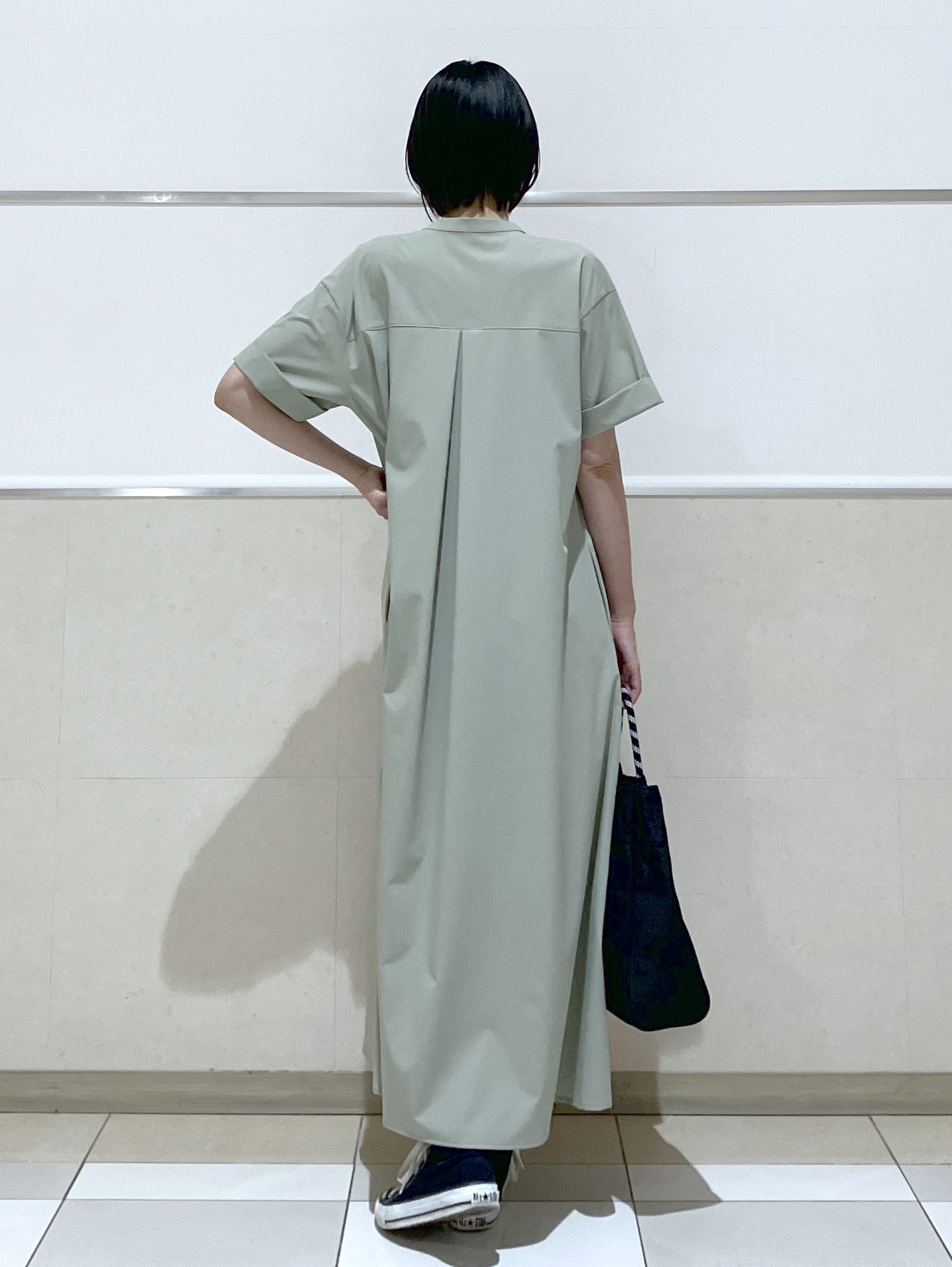 eriko さんの「Dessin｜【接触冷感/UVカット】バンドカラーワンピース」を使ったコーディネート